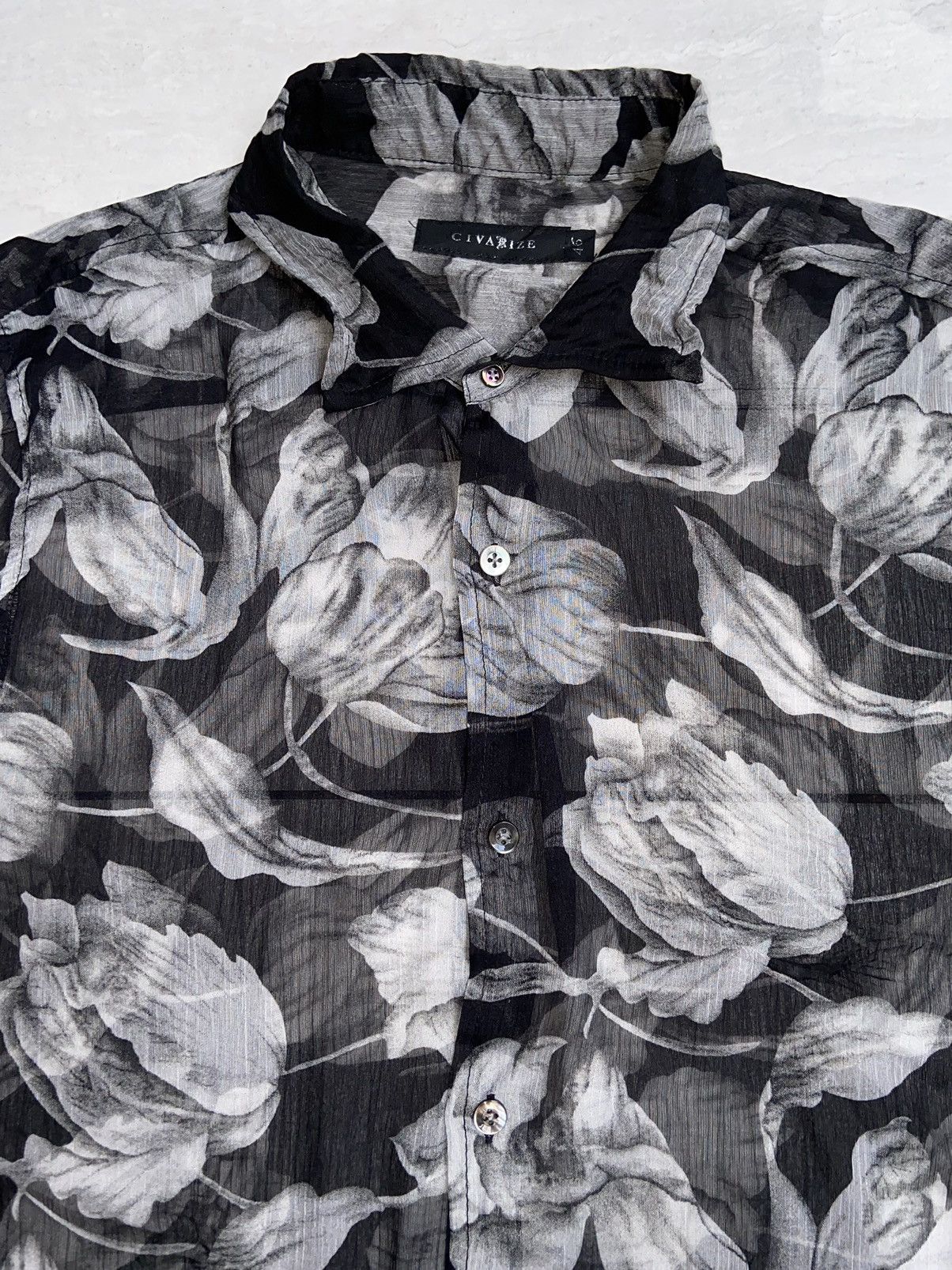 CIVARIZE CIVARIZE Floral Patterned Mesh Shirt Size US M / EU 48-50 / 2 - 6 Thumbnail