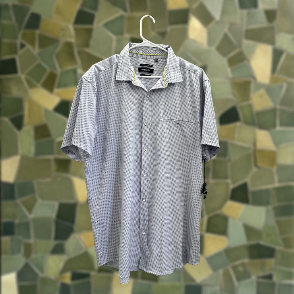 Kenneth Cole Kenneth Cole New York Mens Shirt Slim Fit Short Sleeve Button Up NWTs 2XL White Shirt Regular Mens Size US XXL / EU 58 / 5 - 1 Thumbnail