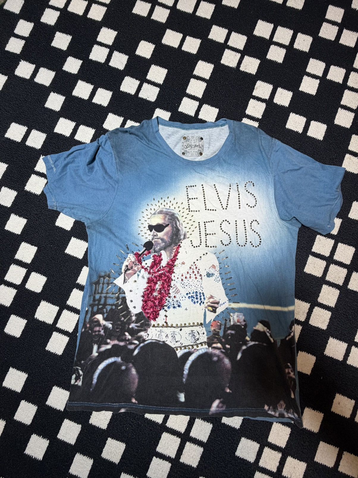 Other Elvis Jesus blue tee Size US M / EU 48-50 / 2 - 1 Thumbnail