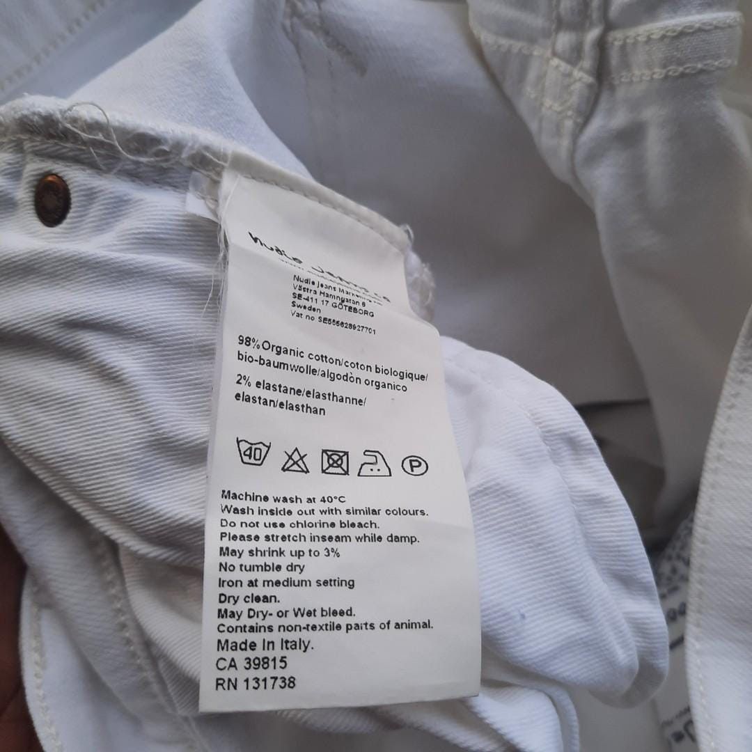 Designer × Nudie Jeans Nudie White Denim Size US 32 / EU 48 - 7 Thumbnail