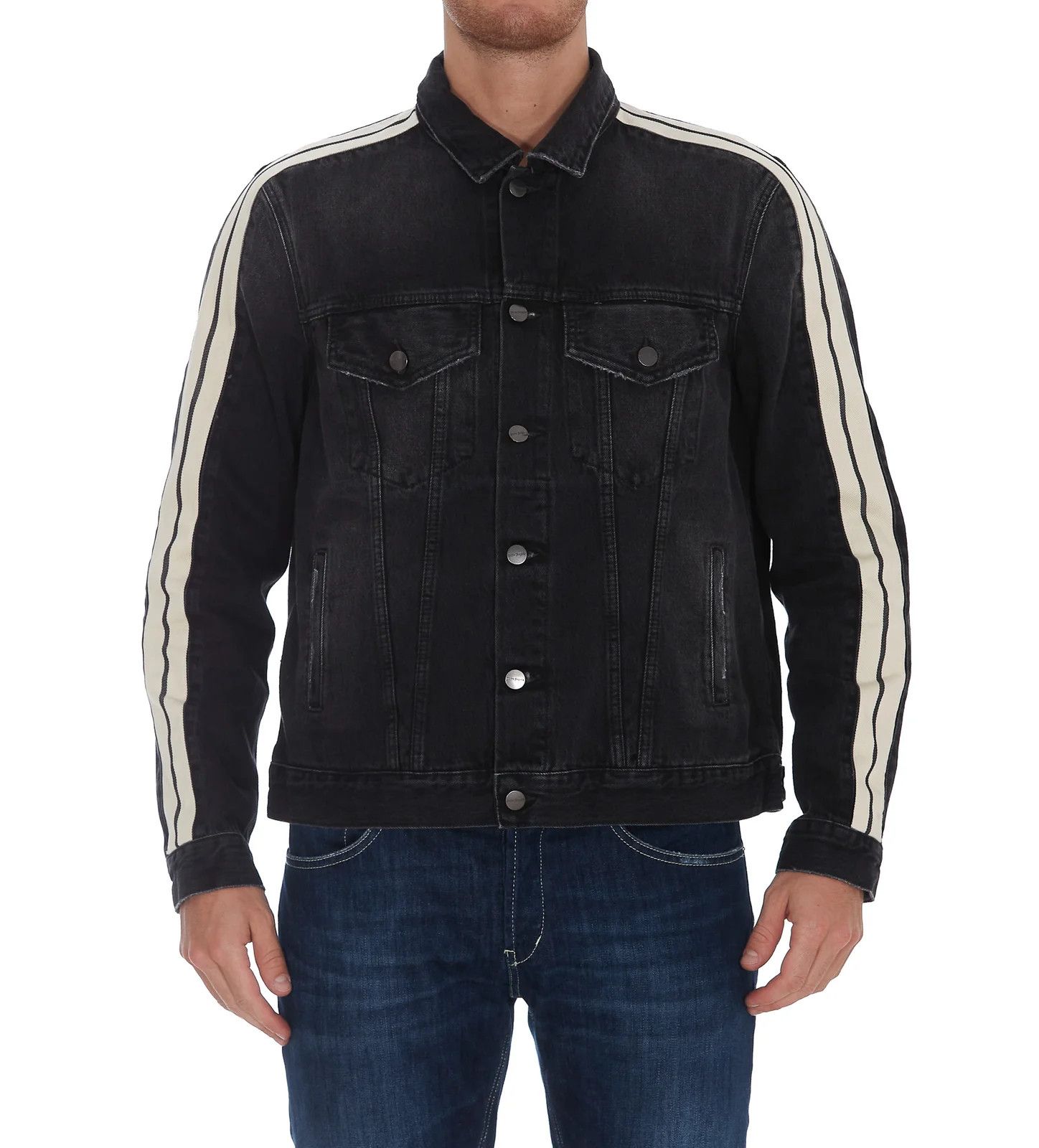 Palm Angels o1y0325 Denim Jacket in Black Size US L / EU 52-54 / 3 - 3 Thumbnail