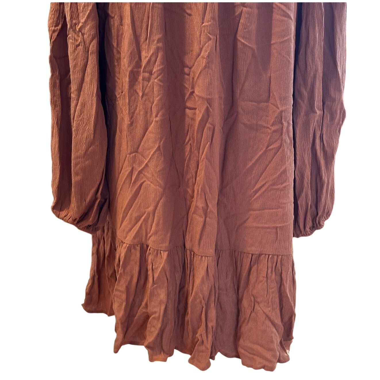 Other Wishlist Women's Brown Button Down Shirt Dress Pockets M/L Size L / US 10 / IT 46 - 7 Thumbnail