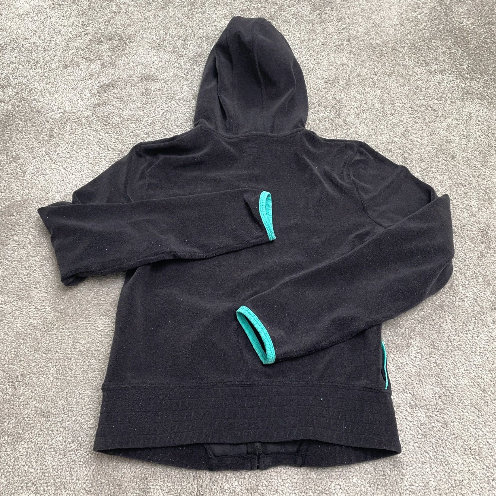 Nike Nike Hoodie Full Zip Sweatshirt Women S Black Blue Zip Pocket Active Comfort Size S / US 4 / IT 40 - 2 Thumbnail