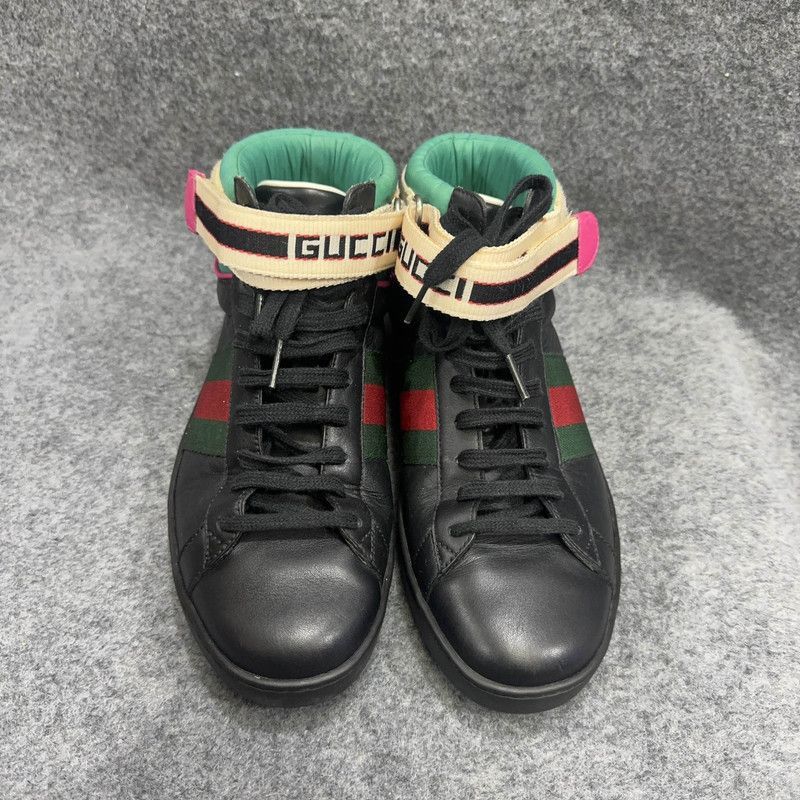 Gucci Gucci Ace Leather High-Top Sneakers for Men Size US 8 / EU 41 - 2 Thumbnail