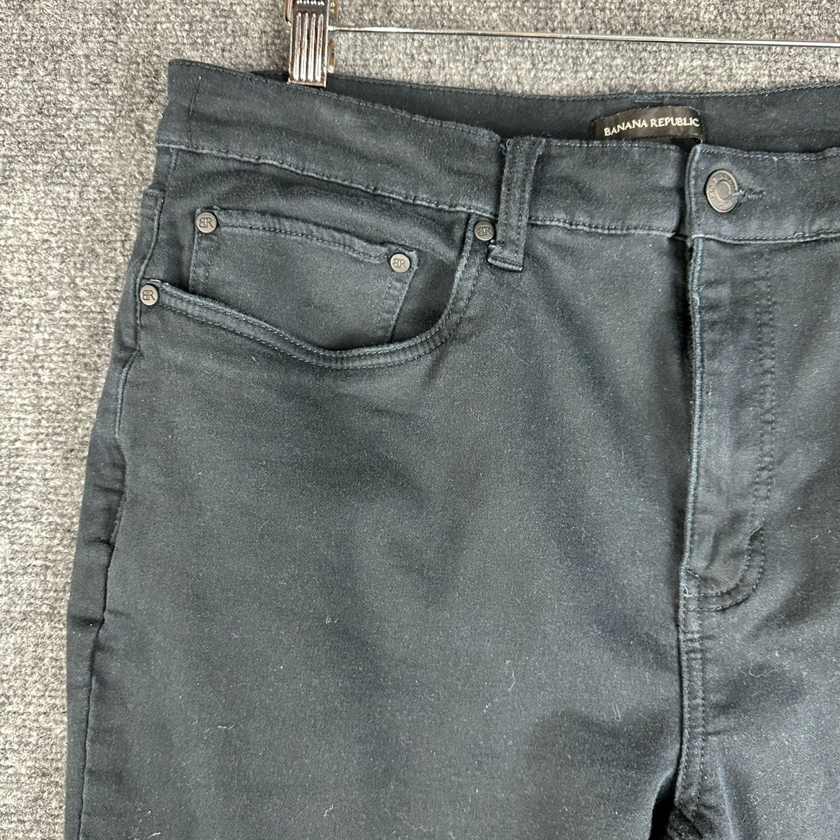 Banana Republic Banana Republic Black Cotton Stretch 5 Pocket Pant Flat Front Men 36 Size US 36 / EU 52 - 5 Thumbnail