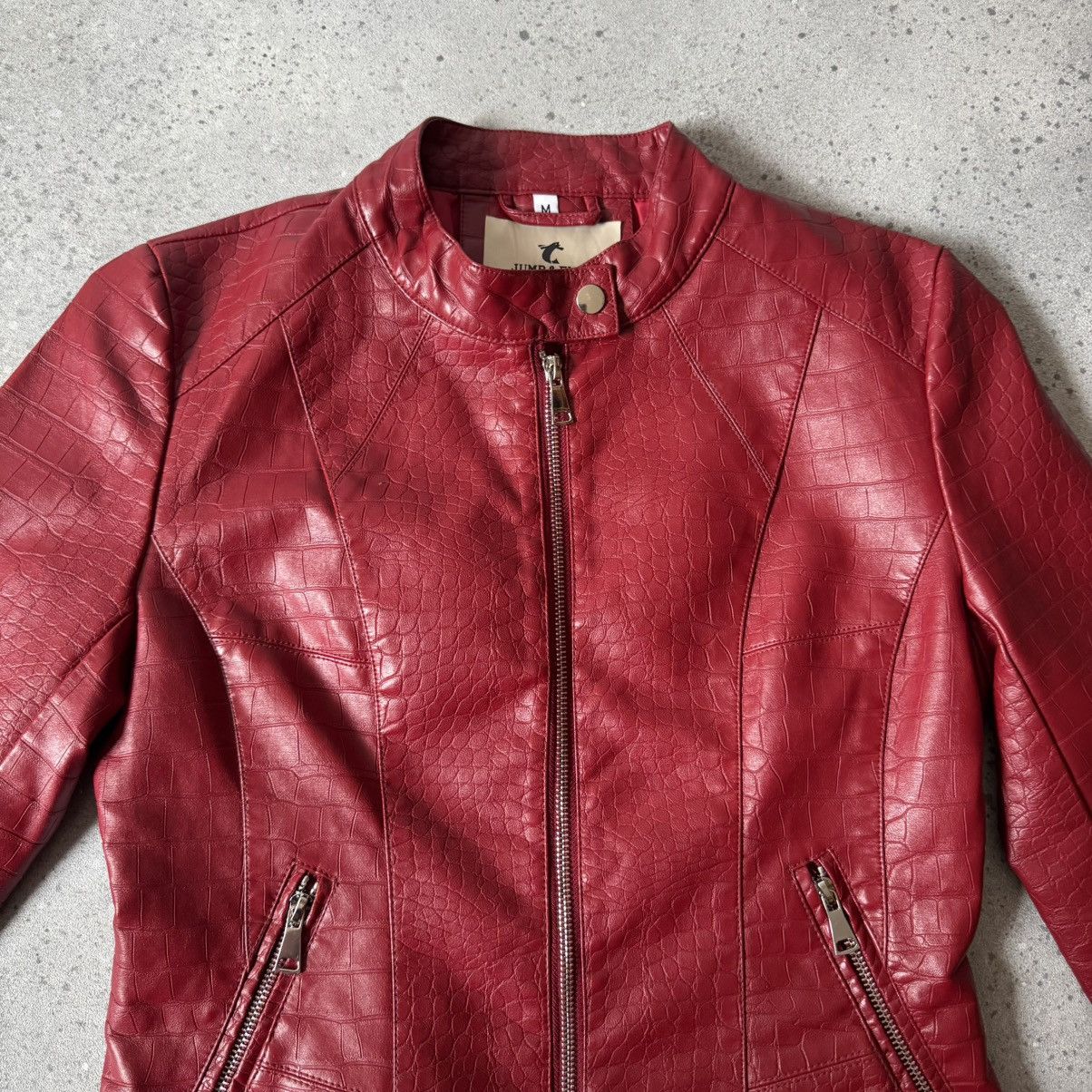 Hysteric Glamour Amazing Vintage Y2K Red Snake Skin PVC Leather Jacket Size M / US 6-8 / IT 42-44 - 6 Thumbnail