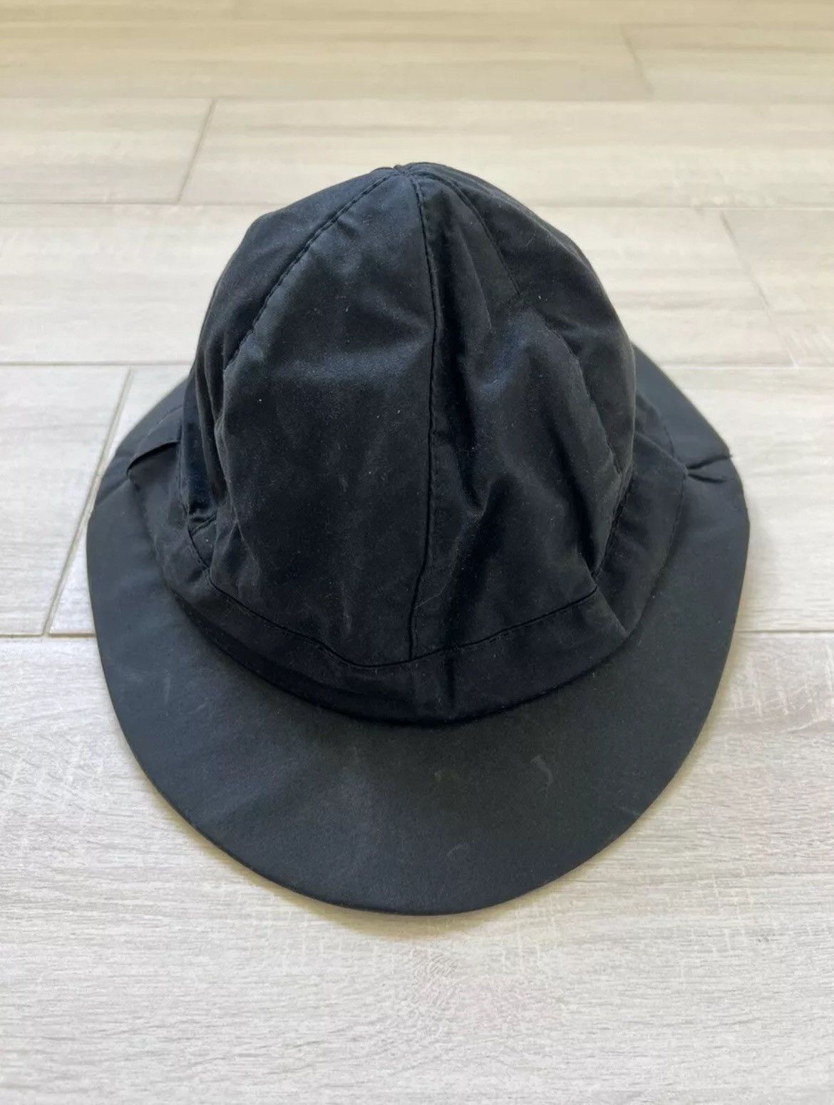 Barbour × Vintage VTG Men's Barbour Waxed Navy Blue Waterproof Hat Size ONE SIZE - 1 Thumbnail