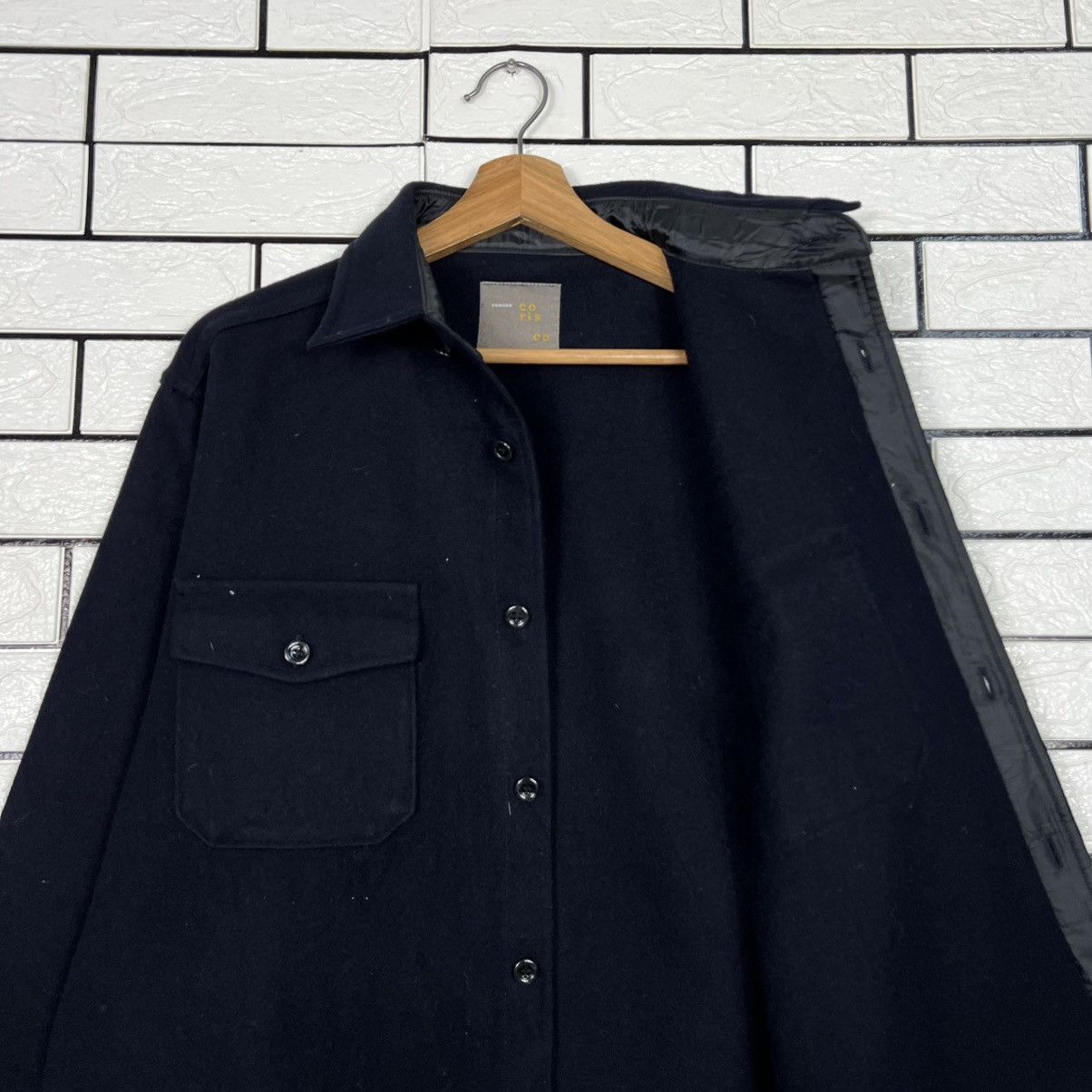 Japanese Brand CORISCO Double Pocket Wool Flannel Jacket #4125-C187 Size US L / EU 52-54 / 3 - 9 Thumbnail