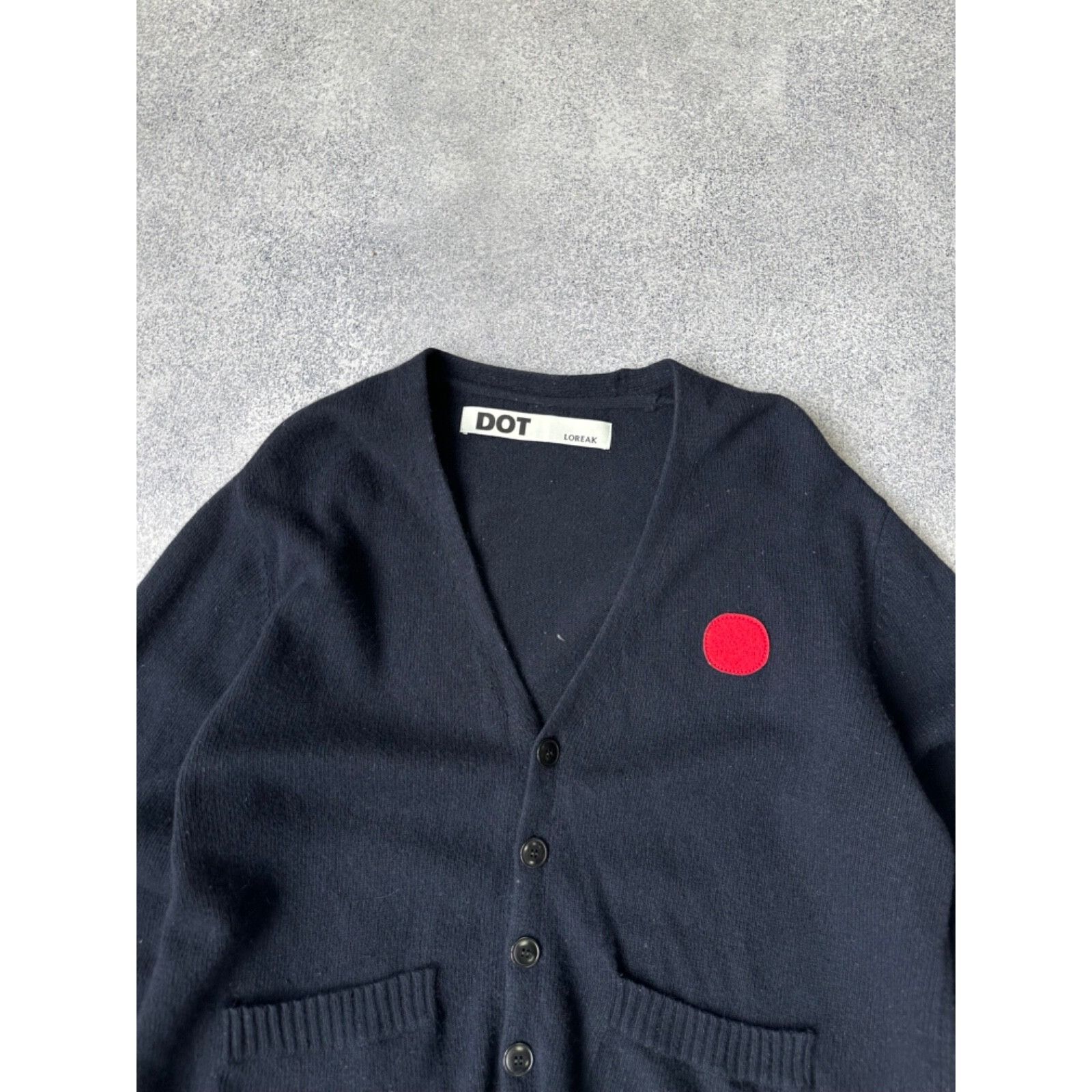 Vintage VTG DOT Loreak Navy Wool Cardigan Sweater Size US XL / EU 56 / 4 - 5 Thumbnail