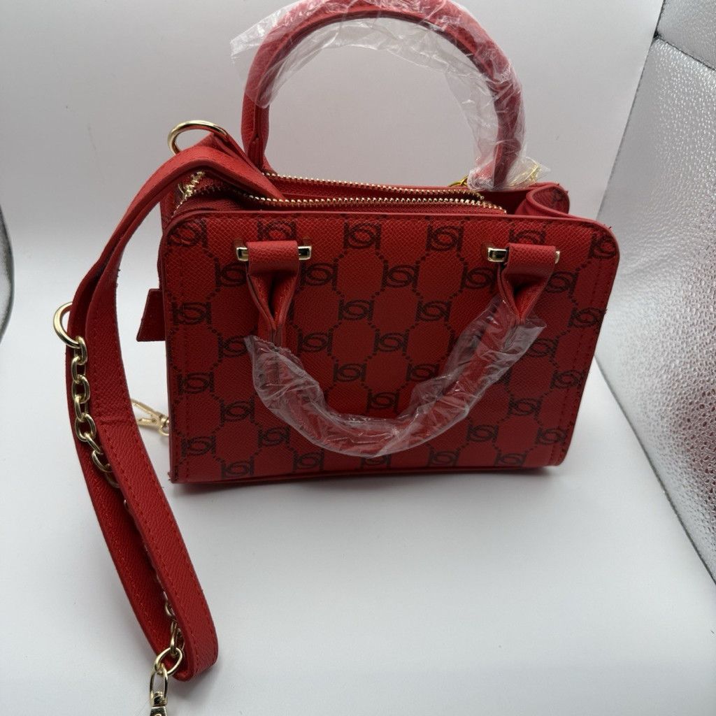 WISDOM BEBE Evie Top Handle Satchel Crossbody Purse Bag Red Size ONE SIZE - 4 Thumbnail