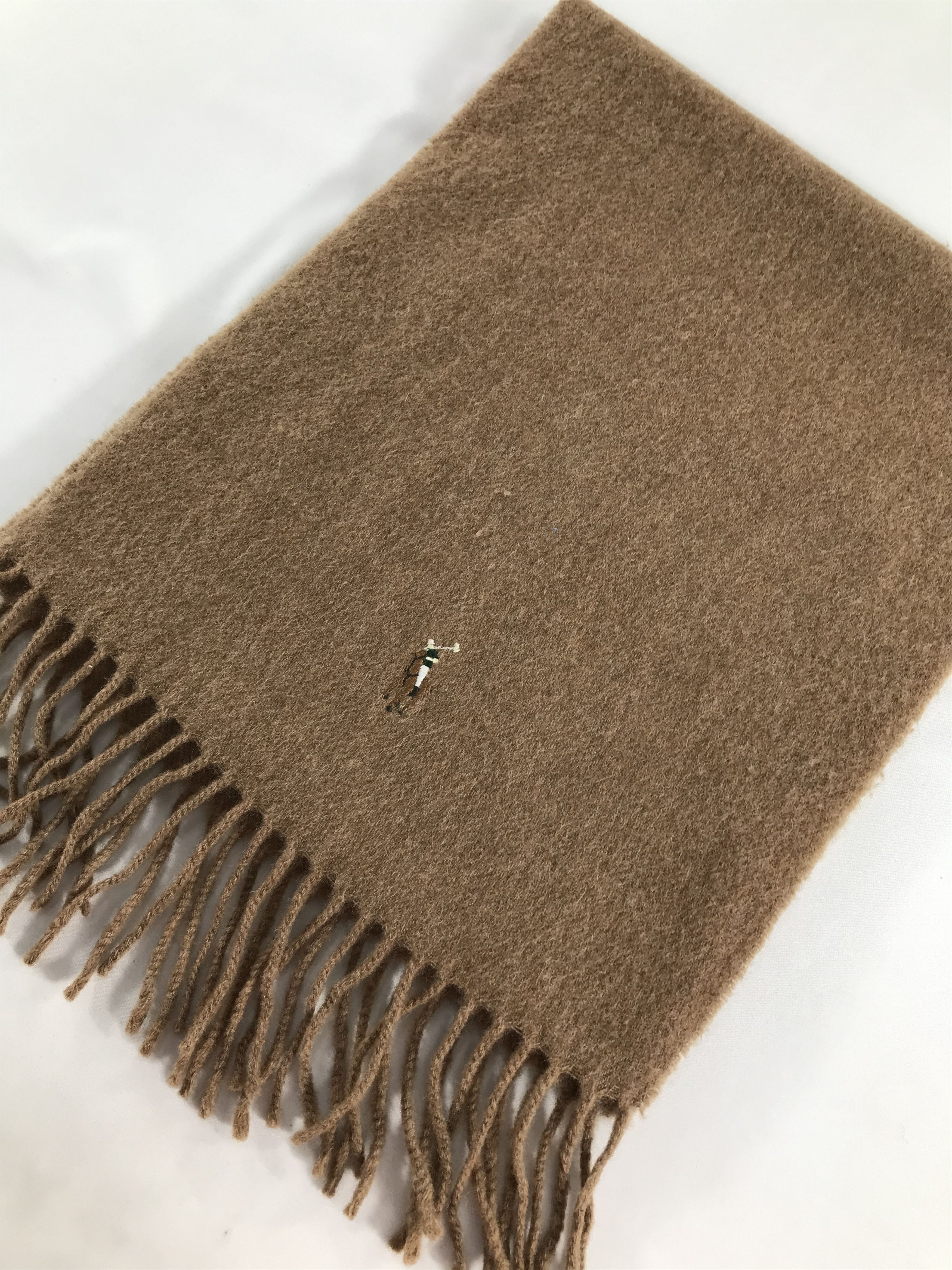 Polo Ralph Lauren Polo Ralph Lauren Brown Wool Scarf Muffler V471 Size ONE SIZE - 3 Thumbnail