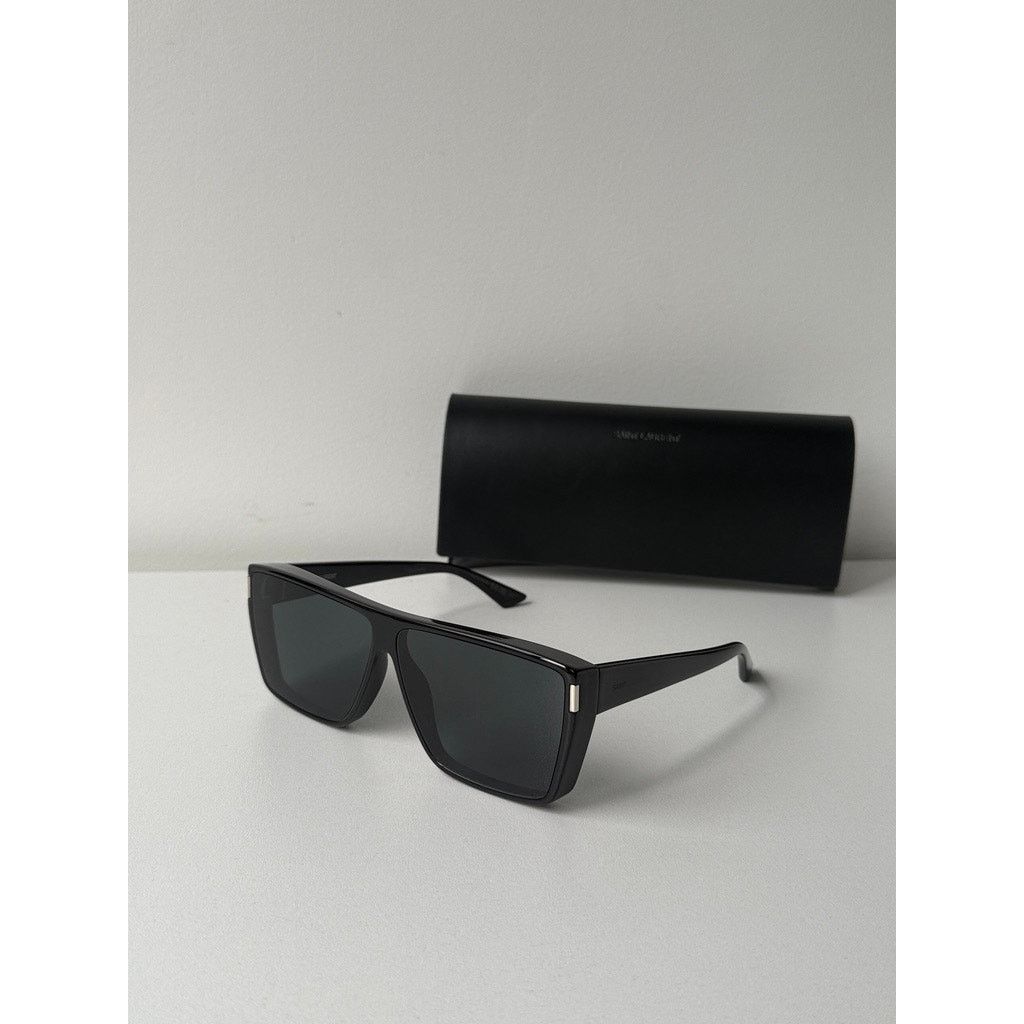 Saint Laurent Paris NEW Saint Laurent SL756 Black Flat Top Sunglasses $565 Size ONE SIZE - 2 Thumbnail