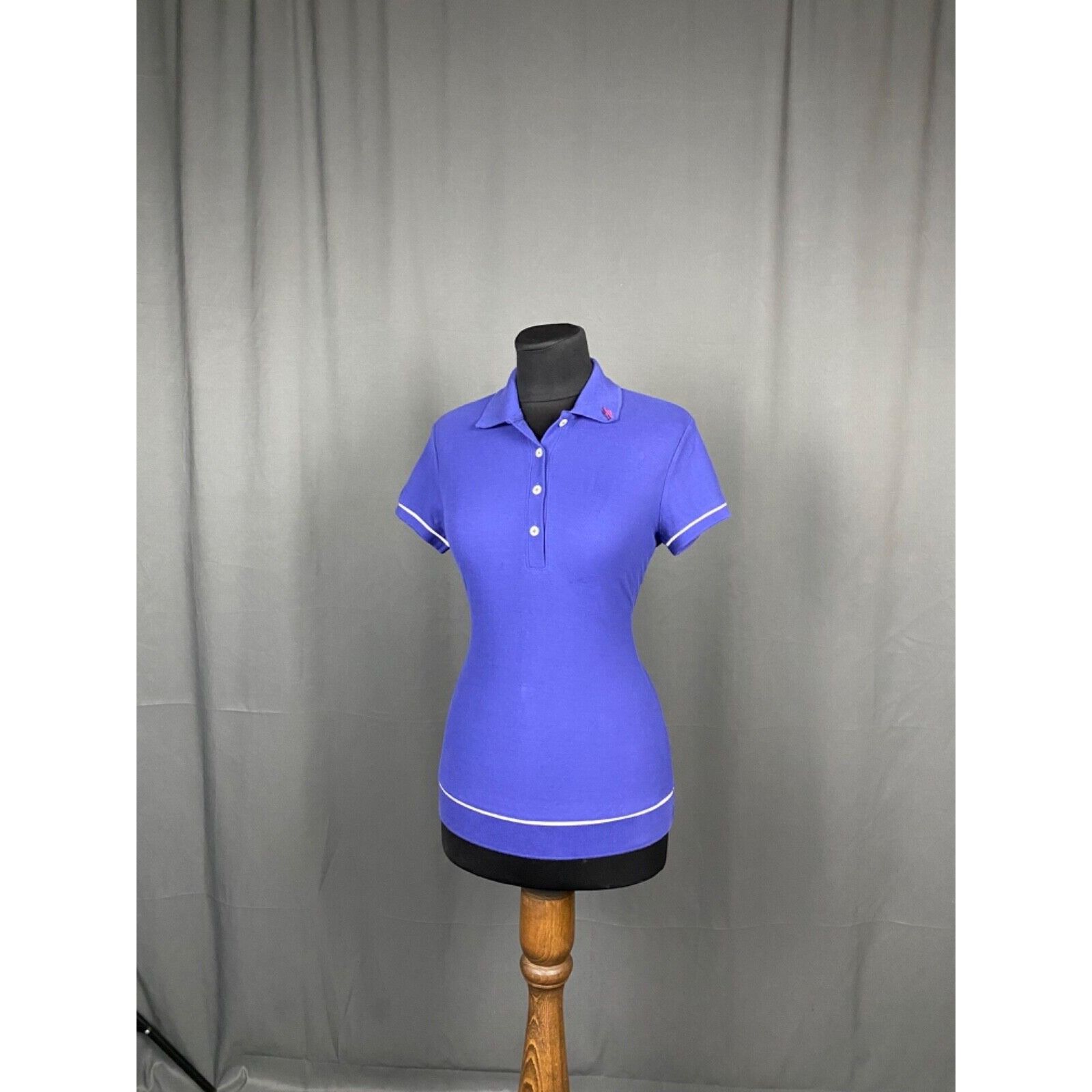Moncler Moncler Women's Blue Polo T-Shirt Size XS Size XS / US 0-2 / IT 36-38 - 4 Thumbnail