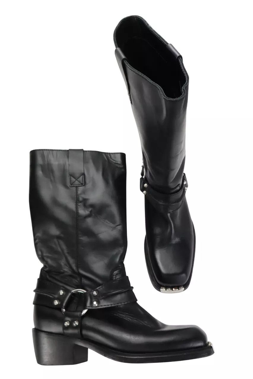 Sandro SANDRO Boots Women's EU 39 / UK 5.5 Leather Cuban Heel Size US 8 / IT 38 - 2 Thumbnail