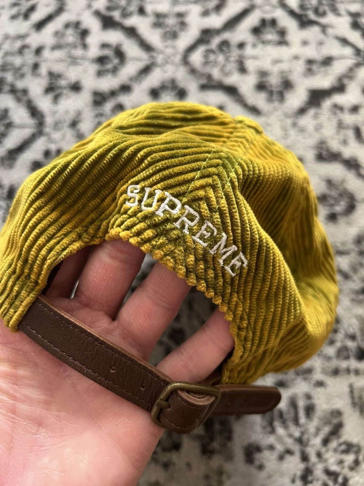 Supreme SUPREME CORDUROY S LOGO 6-PANEL (BLEACHED OLIVE) Size ONE SIZE - 3 Thumbnail