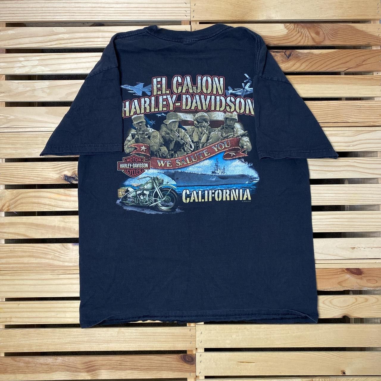 Harley Davidson Harley Davidson CA 2016 Faded Black Biker Tee Size Large Size US L / EU 52-54 / 3 - 2 Thumbnail