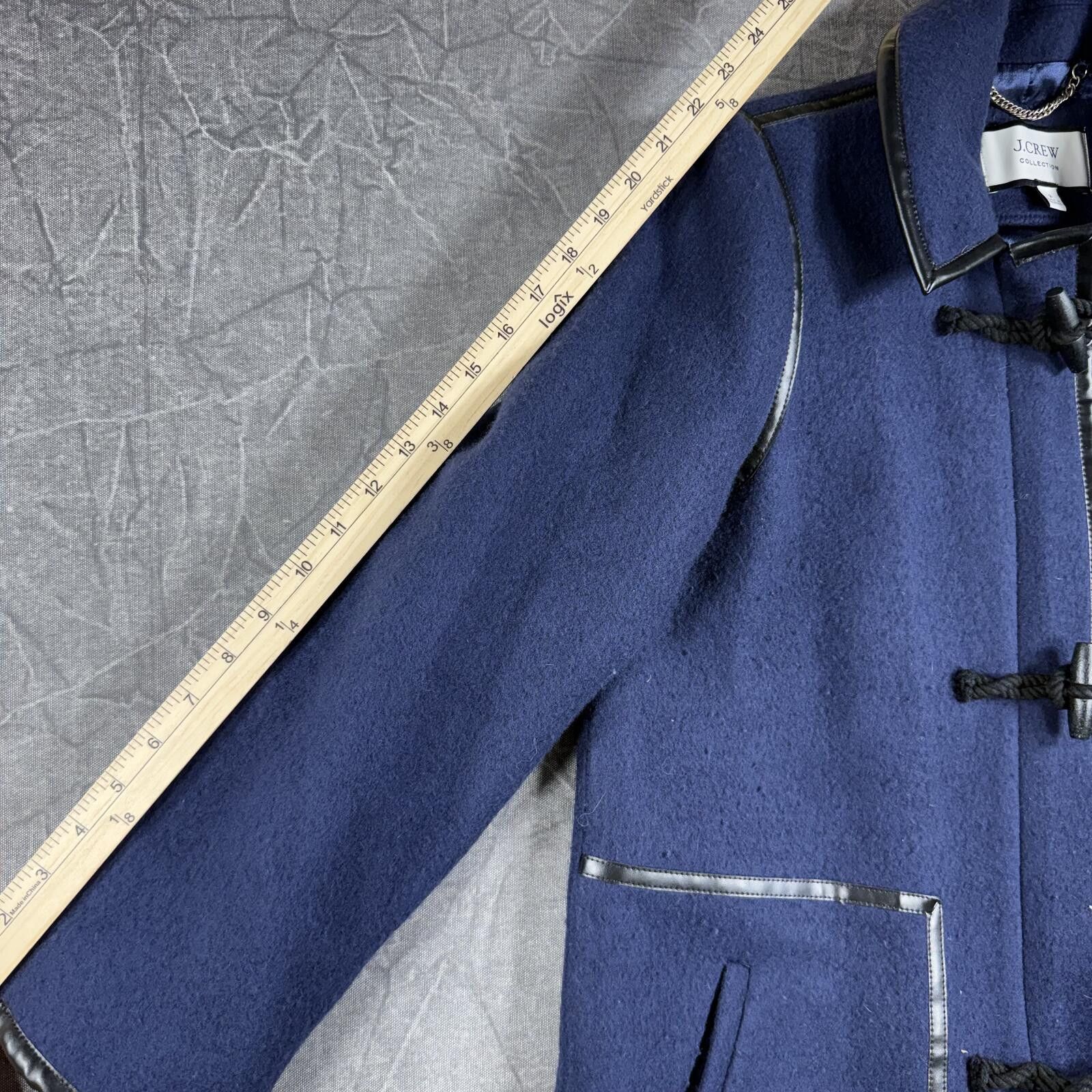 J.Crew J.Crew Coat Women's 2 Blue Collection Toggle Wool Cashmere Size XS / US 0-2 / IT 36-38 - 4 Thumbnail