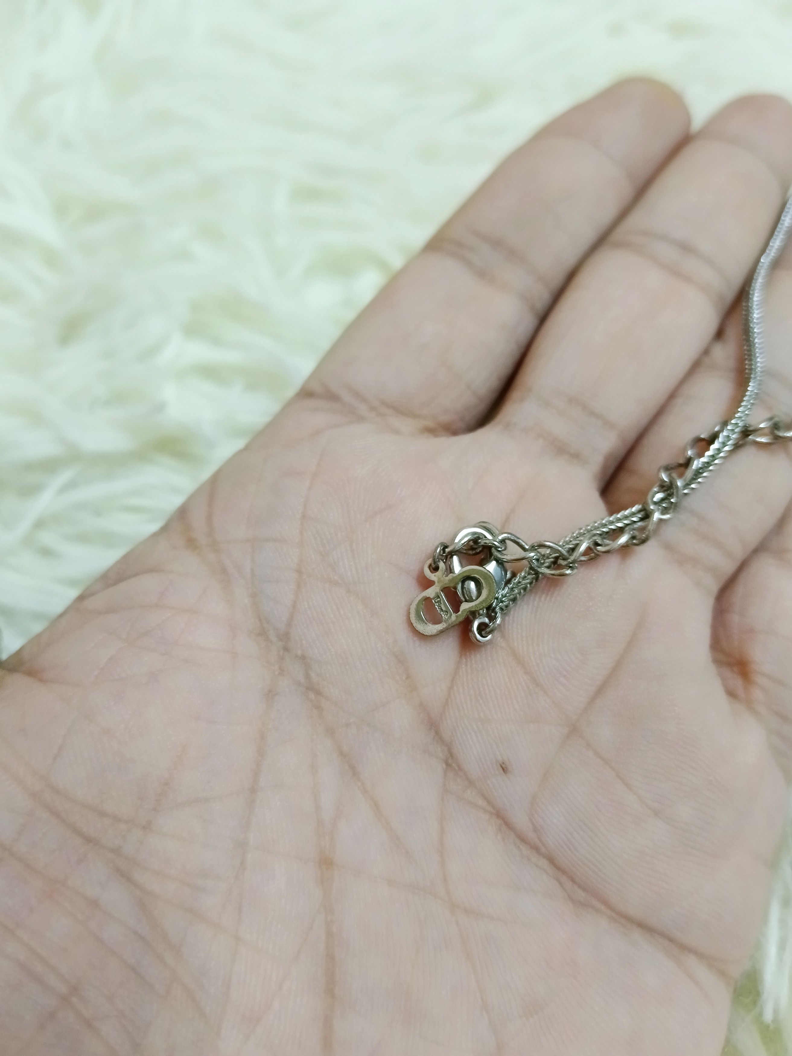 Dior Dior CD Charm Pendant Silver Tone Necklace Size ONE SIZE - 4 Thumbnail