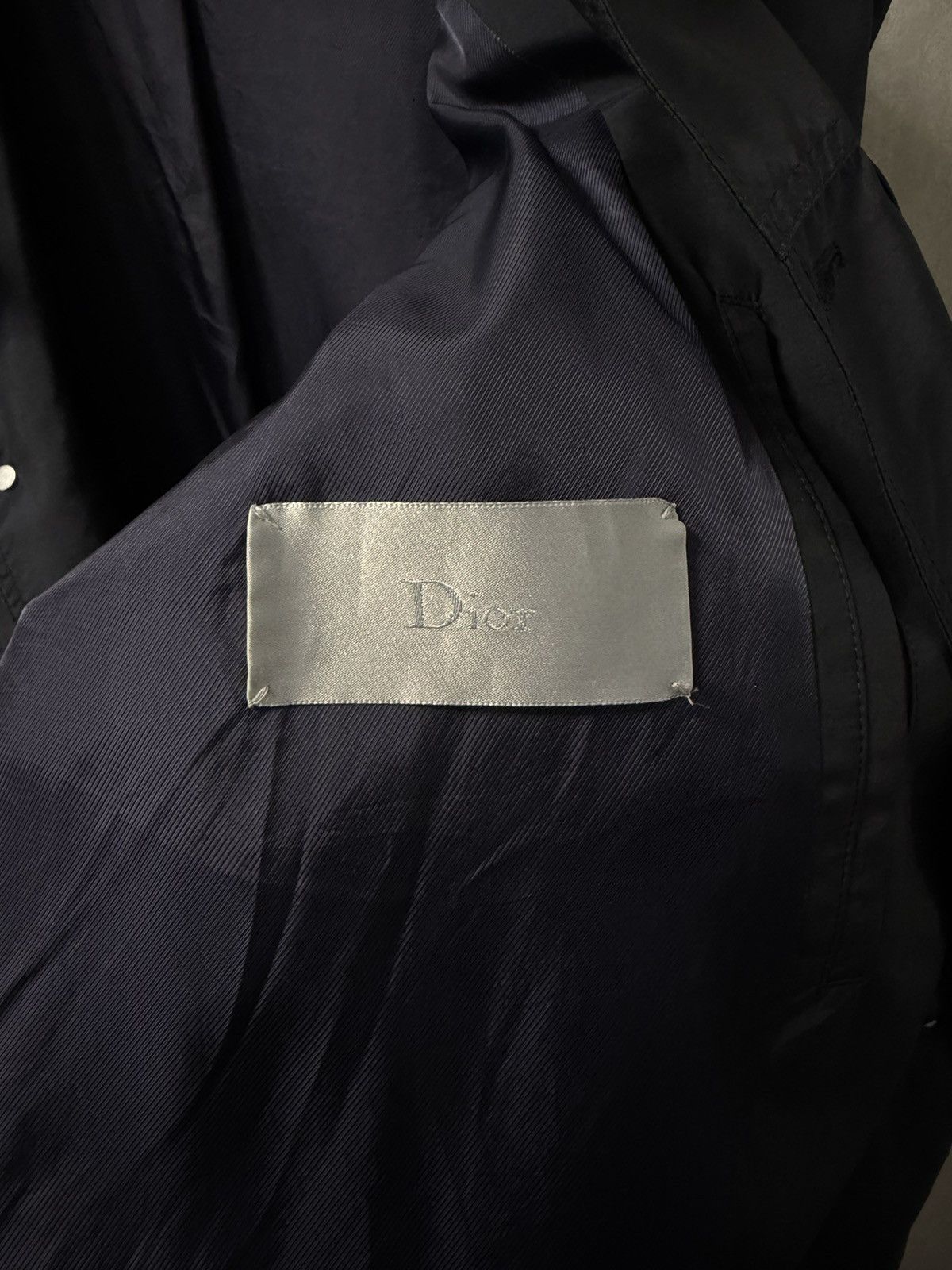 Dior Authentic Dior Men’s Navy Bomber Jacket Size 52 Button Front Size US L / EU 52-54 / 3 - 8 Thumbnail