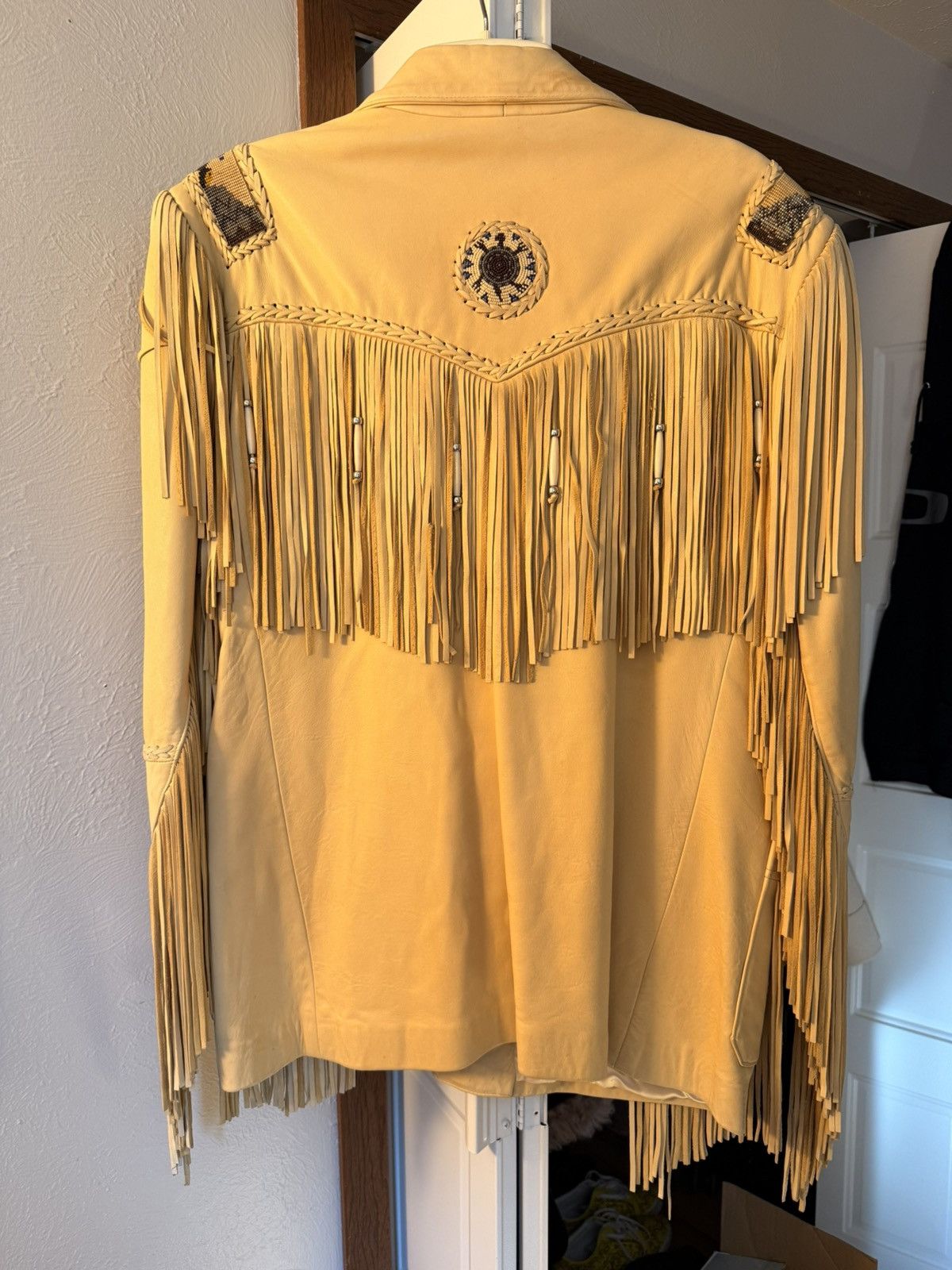 Diamond Leather Collection Diamond leather tassel coat Size US L / EU 52-54 / 3 - 7 Thumbnail