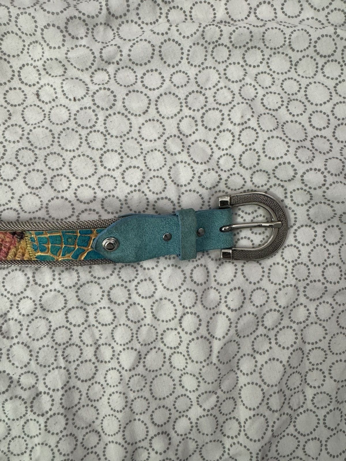 Other Nanni Blue Chainmail / Leather Belt Size 32 Size ONE SIZE - 3 Thumbnail