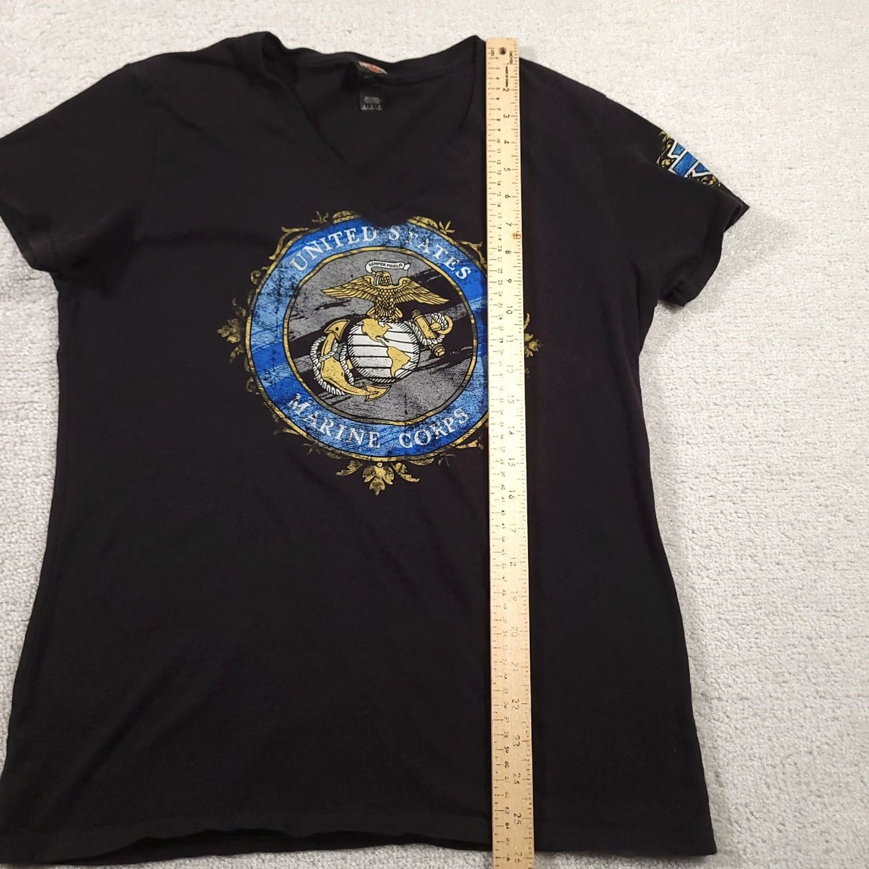 Harley Davidson Harley Davidson Shirt Women’s L Black Motorcycle Marines USMC Logo Tee Size L / US 10 / IT 46 - 5 Thumbnail