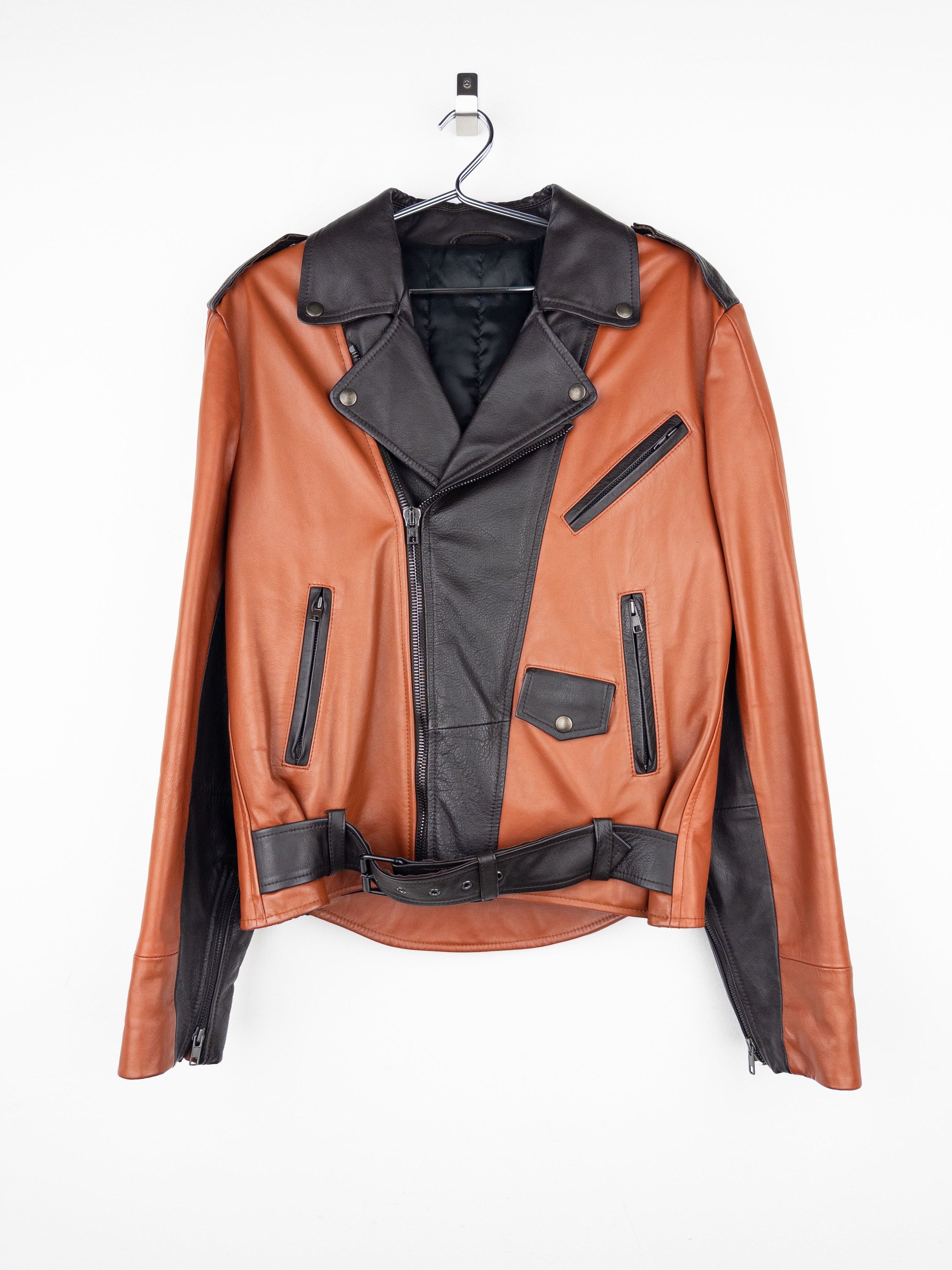 Maison Margiela 2000s Perfecto Panel Leather Biker Jacket Size US XXL / EU 58 / 5 - 1 Thumbnail