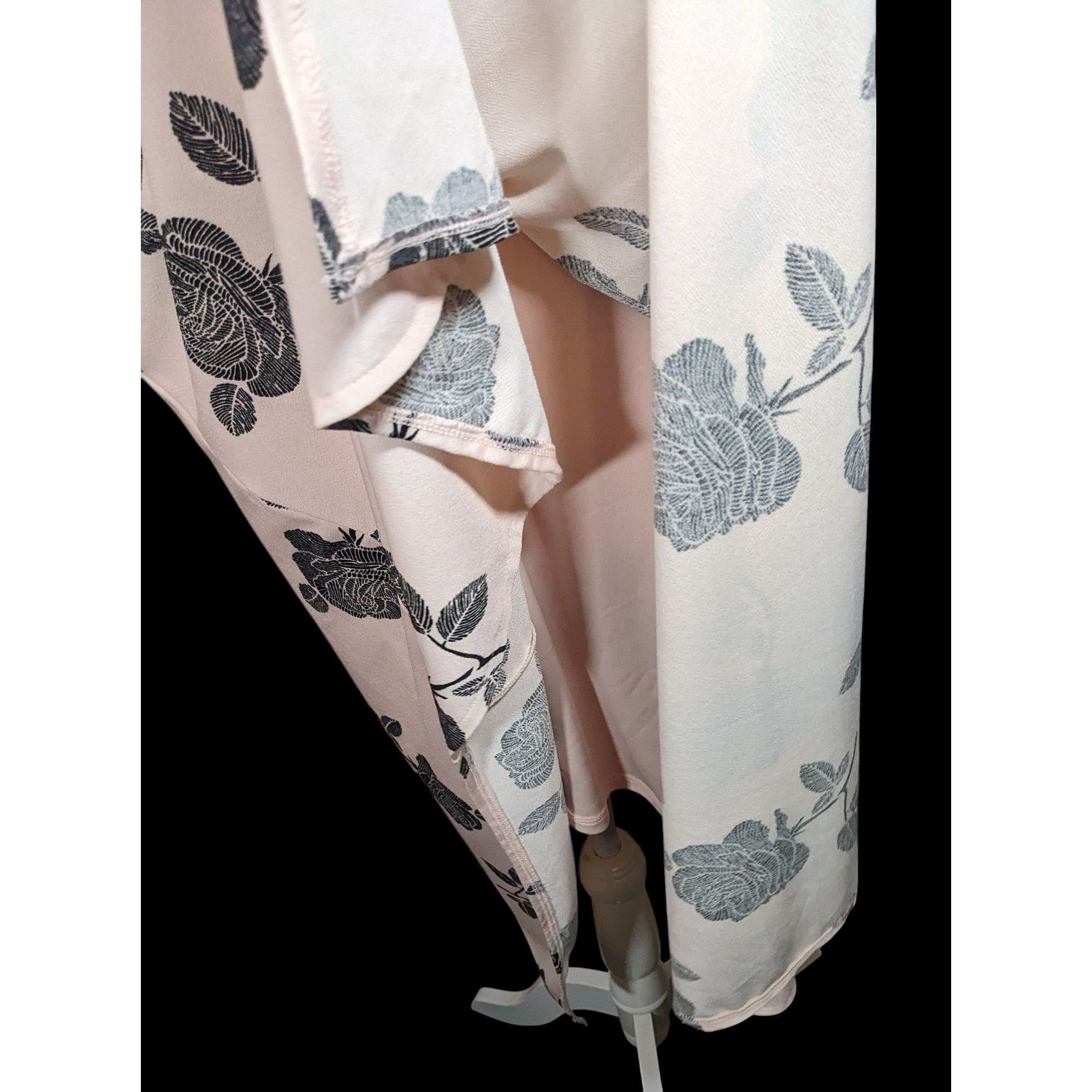 Other Candies Retro Pastel Pink And Black Floral Dress Size L / US 10 / IT 46 - 4 Thumbnail
