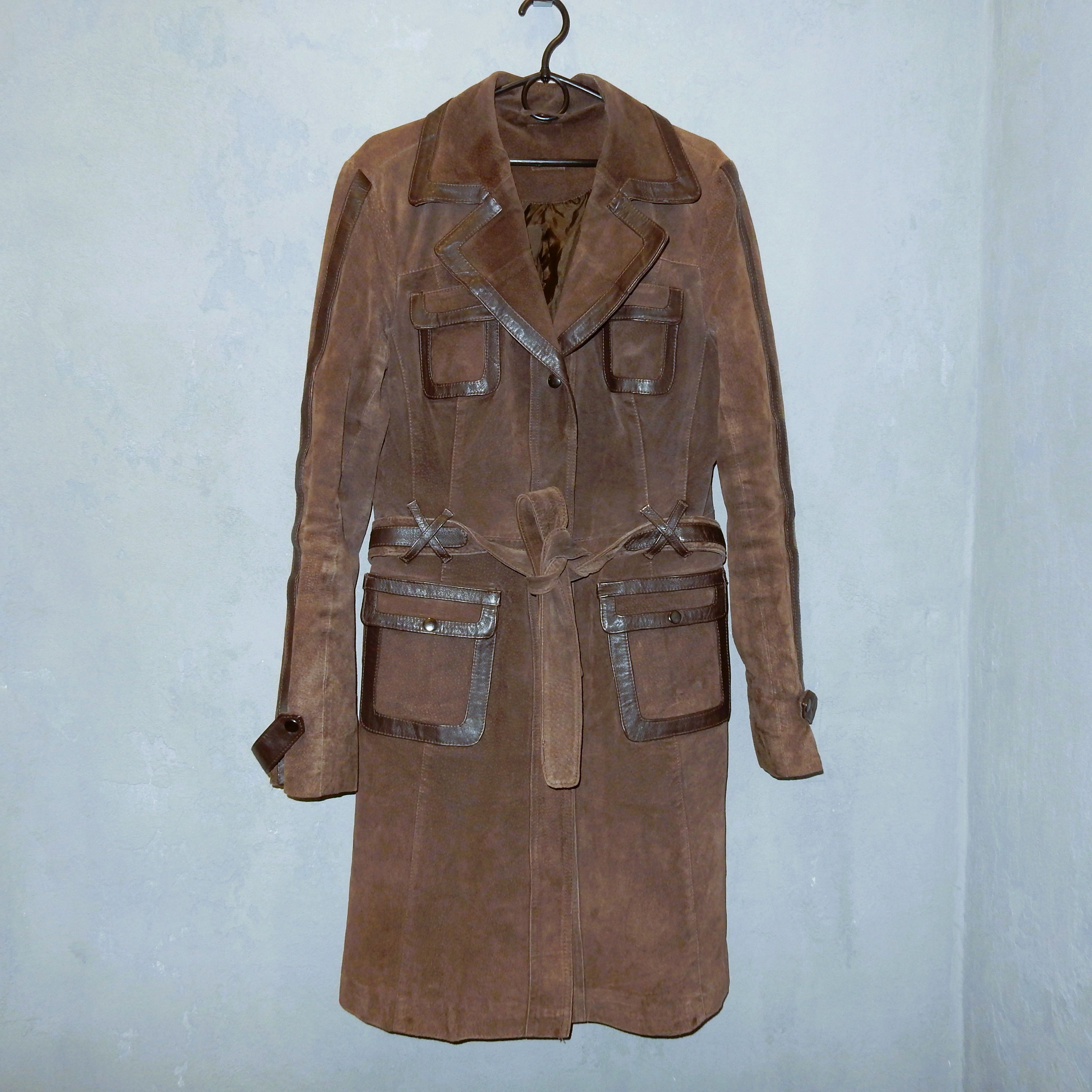 Vintage Brown leather long coat - M Size M / US 6-8 / IT 42-44 - 1 Thumbnail