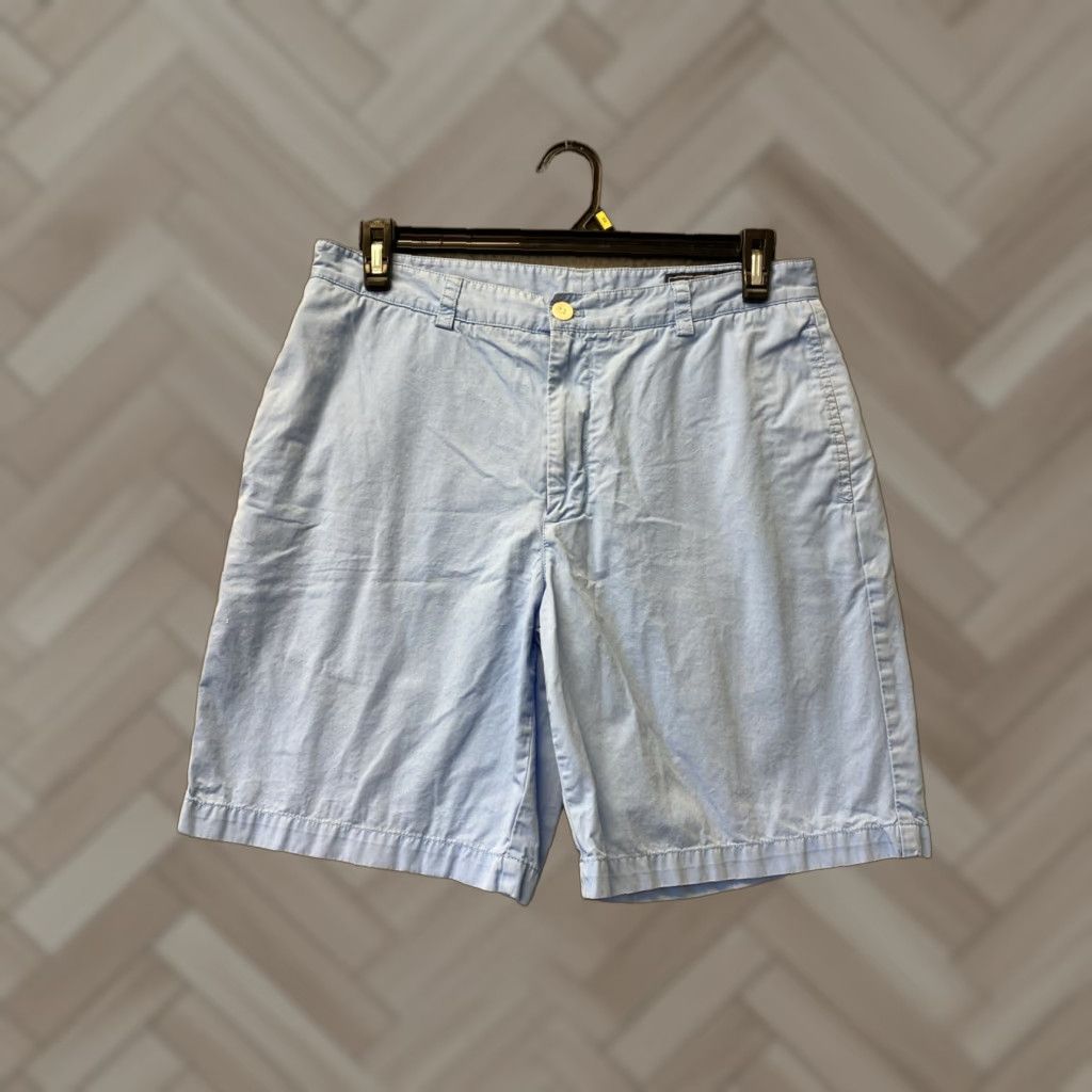 Vineyard Vines VINEYARD VINES On The Go Chino Shorts Mens 34 Blue Solid Golf Travel Size US 34 / EU 50 - 1 Thumbnail