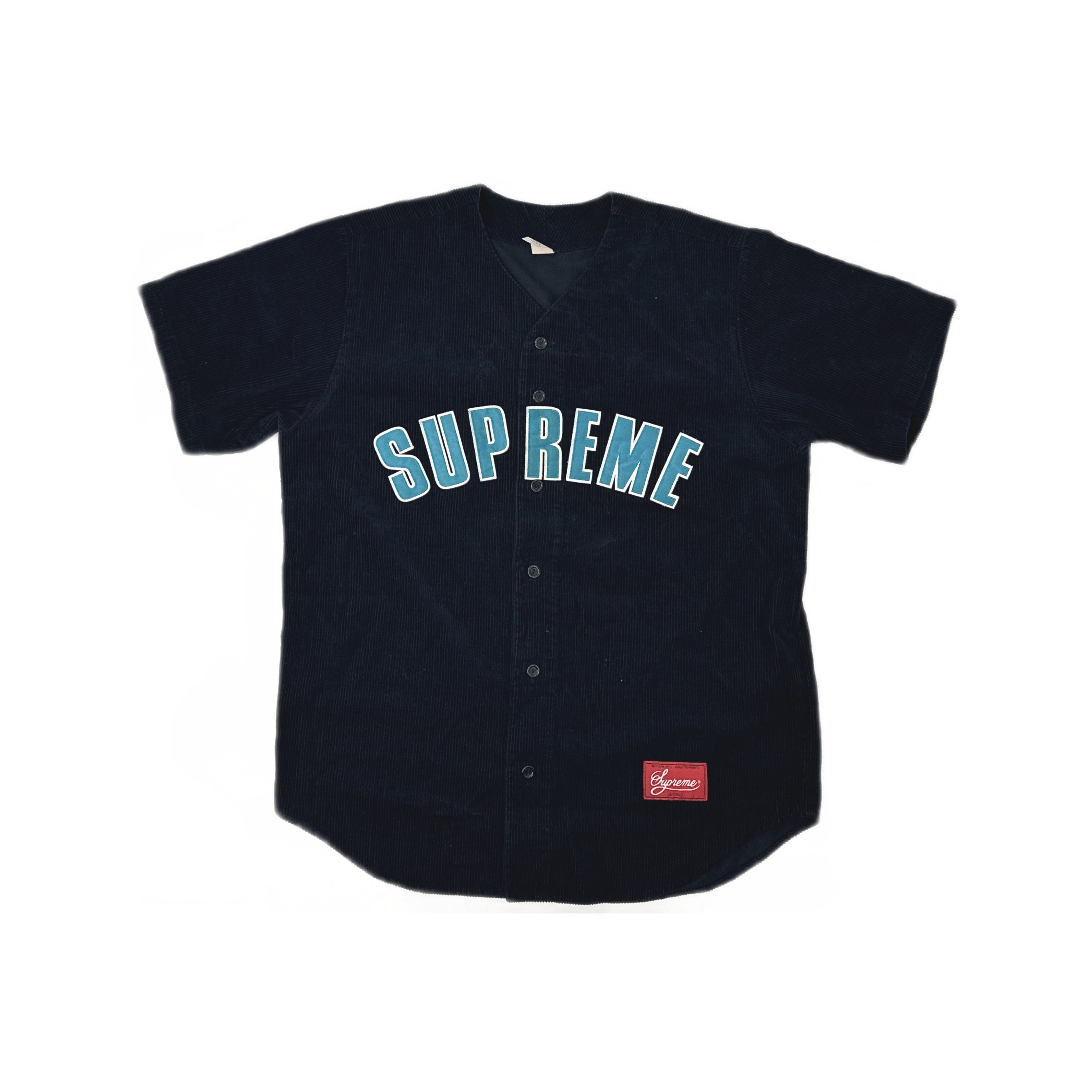 Supreme Supreme Baseball jersey Ultrasuede Mesh suede black holes