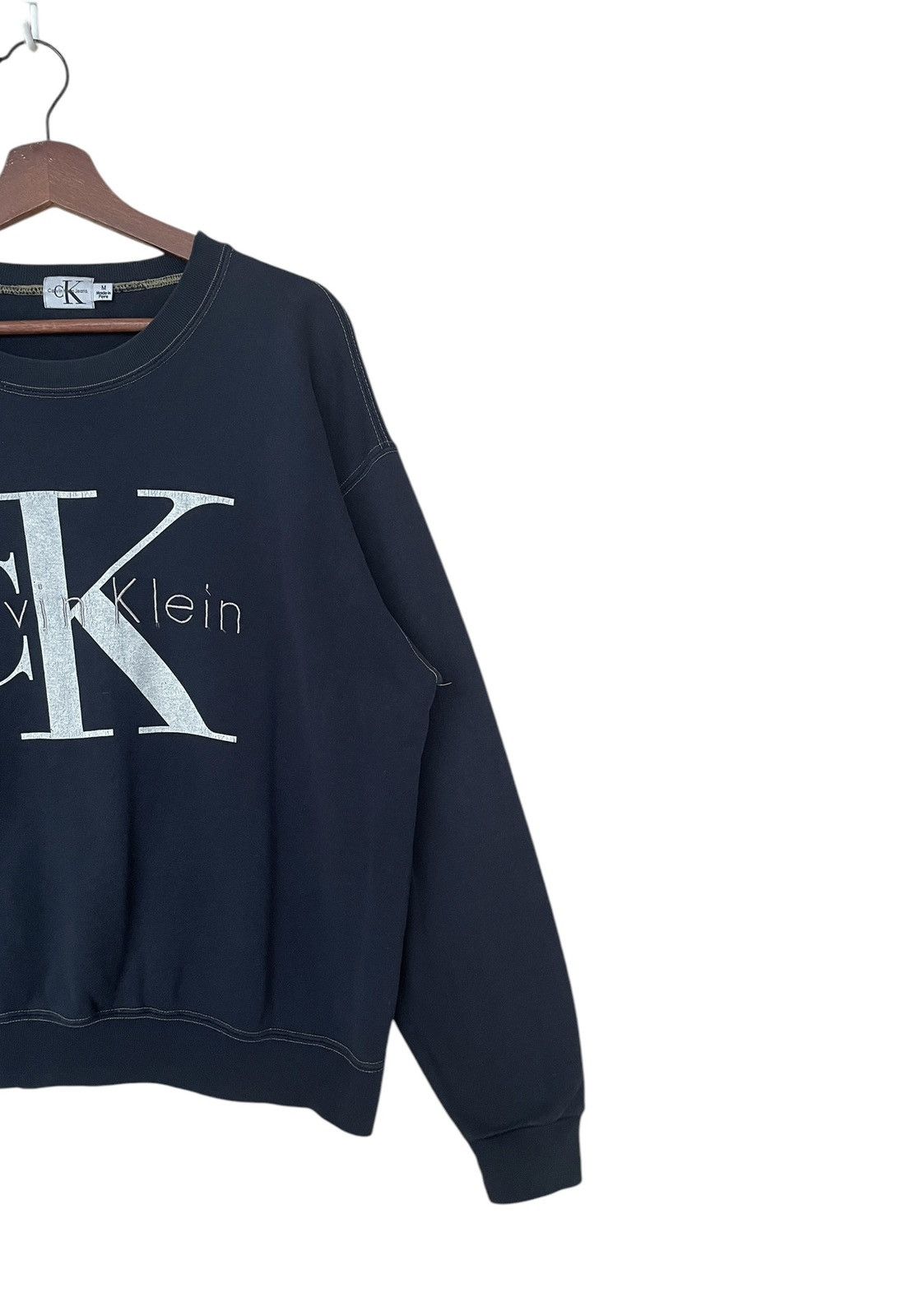 Calvin Klein × Vintage Vintage Brand Calvin Klein Big Logo Sweatshirt 1990s Size US M / EU 48-50 / 2 - 4 Thumbnail
