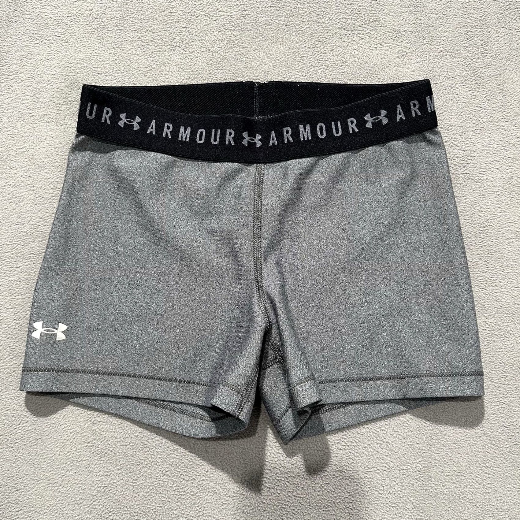 Under Armour Under Armour Compression Shorts Womens XXS Gray HeatGear 3" Athletic EUC Size 24" / US 00 / IT 34 - 2 Thumbnail