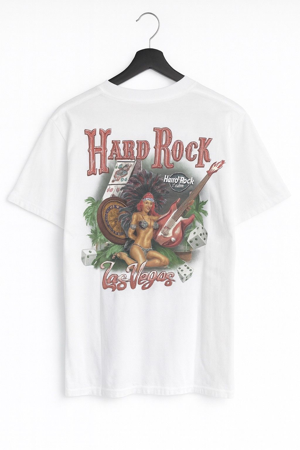 Hard Rock Cafe Vintage Hard Rock Cafe Las Vegas Graphic T-Shirt | 90s White Size US L / EU 52-54 / 3 - 1 Thumbnail