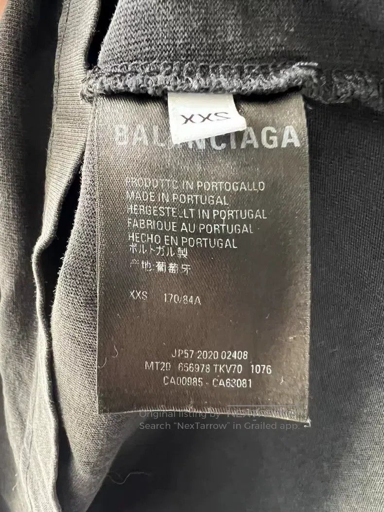Balenciaga Balenciaga Flame B water-washed distressed short-sleeved T Size US XXS / EU 40 - 4 Thumbnail