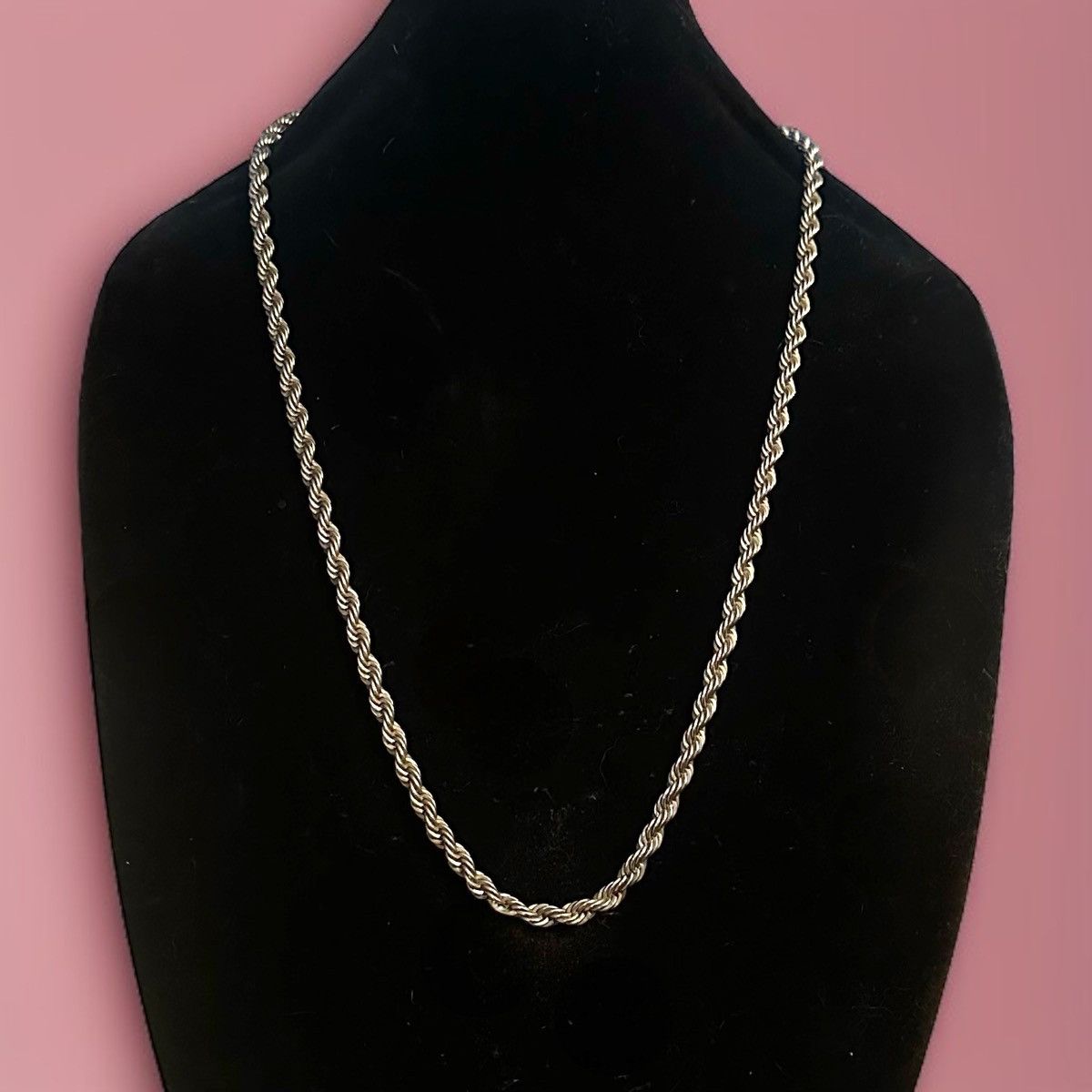 Vintage Vintage silver tone chunky rope chain necklace Size ONE SIZE - 1 Thumbnail