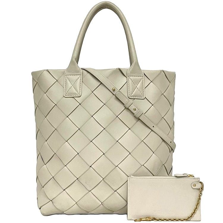 Bottega Veneta BOTTEGA VENETA Handbag Neutrals Leather Size ONE SIZE - 1 Thumbnail