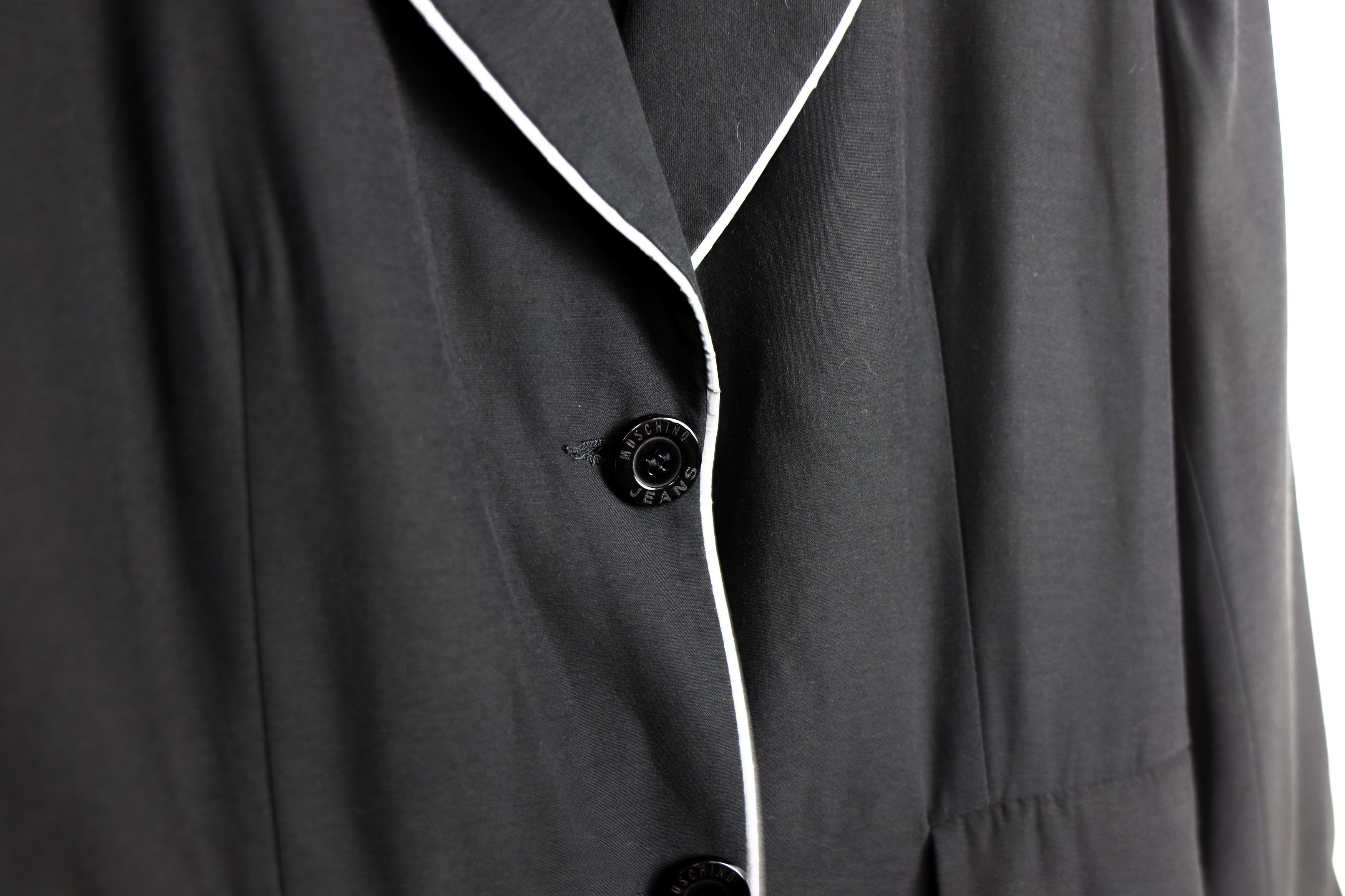 Moschino × Vintage Womens Moschino Сhiffon Reflective Details Blazer Jacket Size S / US 4 / IT 40 - 4 Thumbnail
