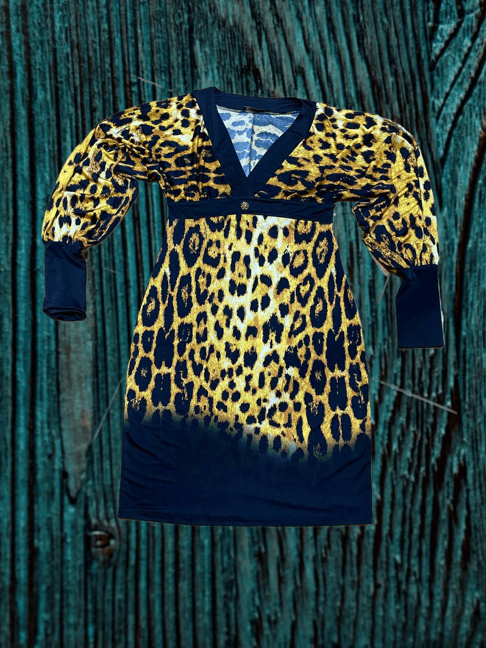 Roberto Cavalli Roberto Cavalli Black Leopard Print Dress Luxury Size XL / US 12-14 / IT 48-50 - 1 Thumbnail