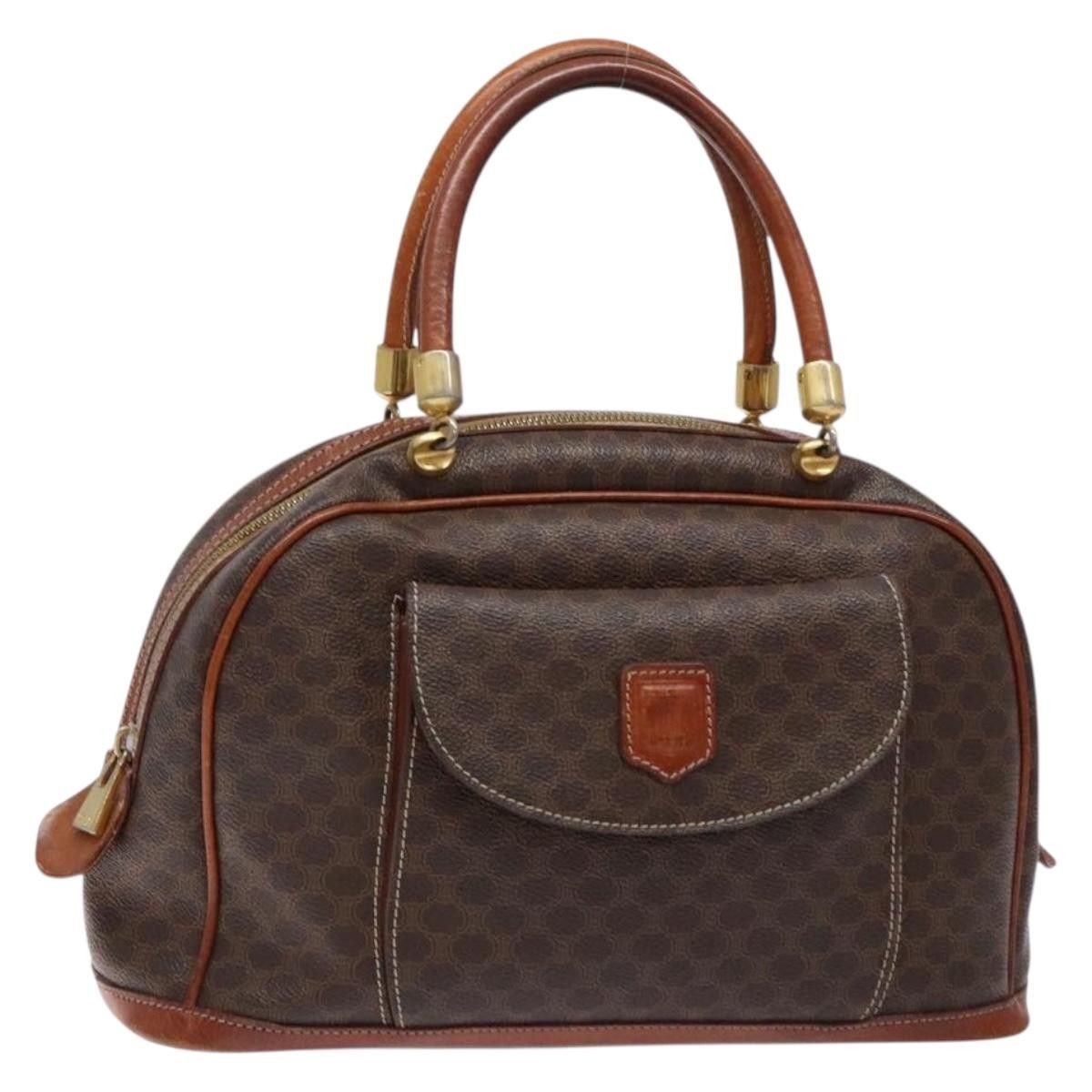 Celine CELINE Macadam Canvas Hand Bag Pvc Leather Brown Gold Size ONE SIZE - 1 Thumbnail