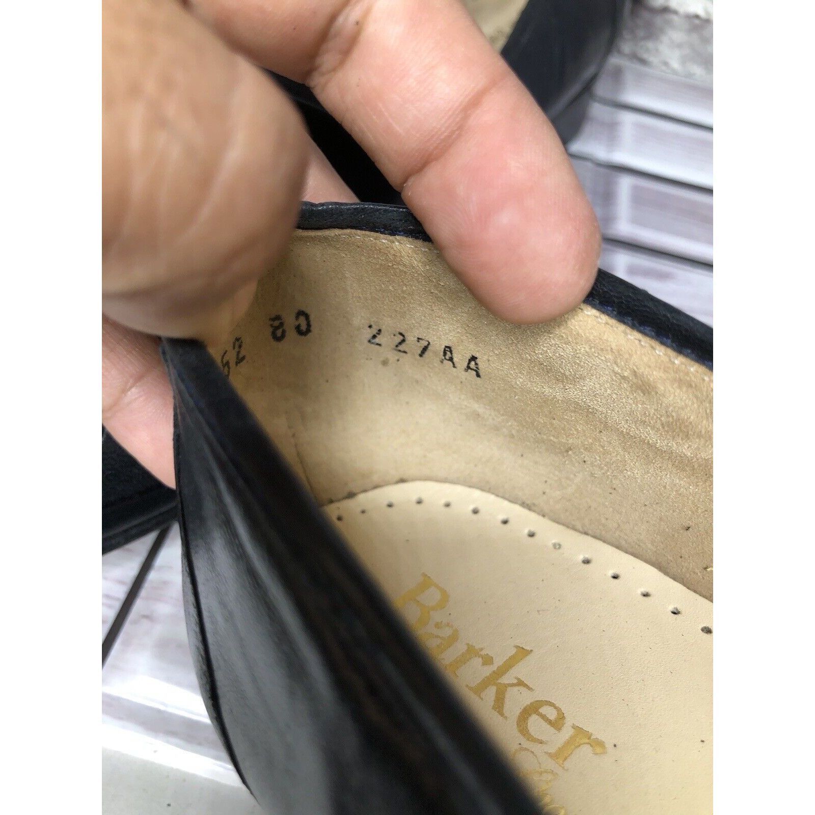 Barker Barker Flex Fine English Shoes Navy Blue Leather Loafers Wom Size US 7.5 / IT 37.5 - 9 Thumbnail