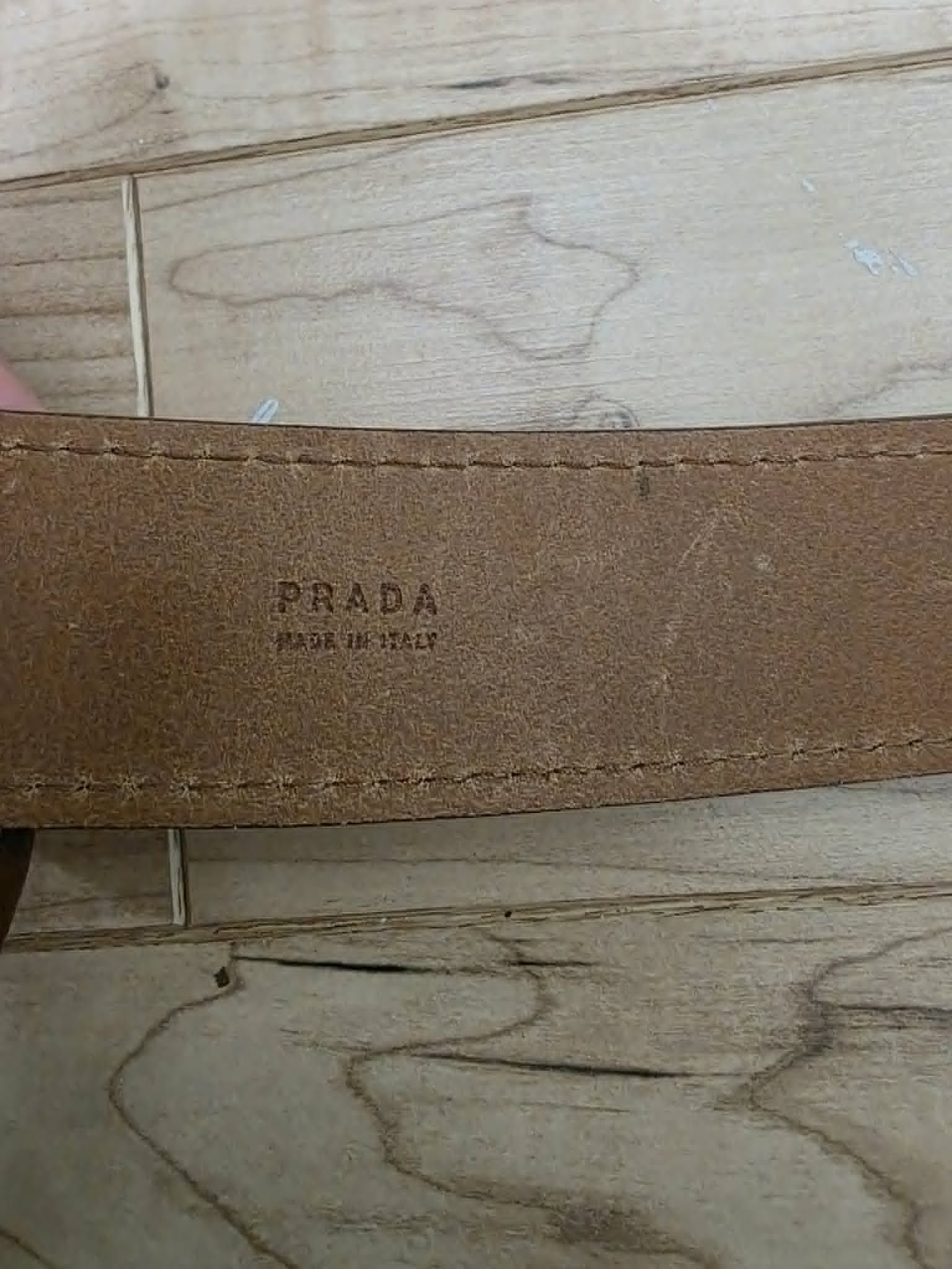 Prada Prada Croc-Embossed Leather Belt with Buckle Size ONE SIZE - 4 Thumbnail