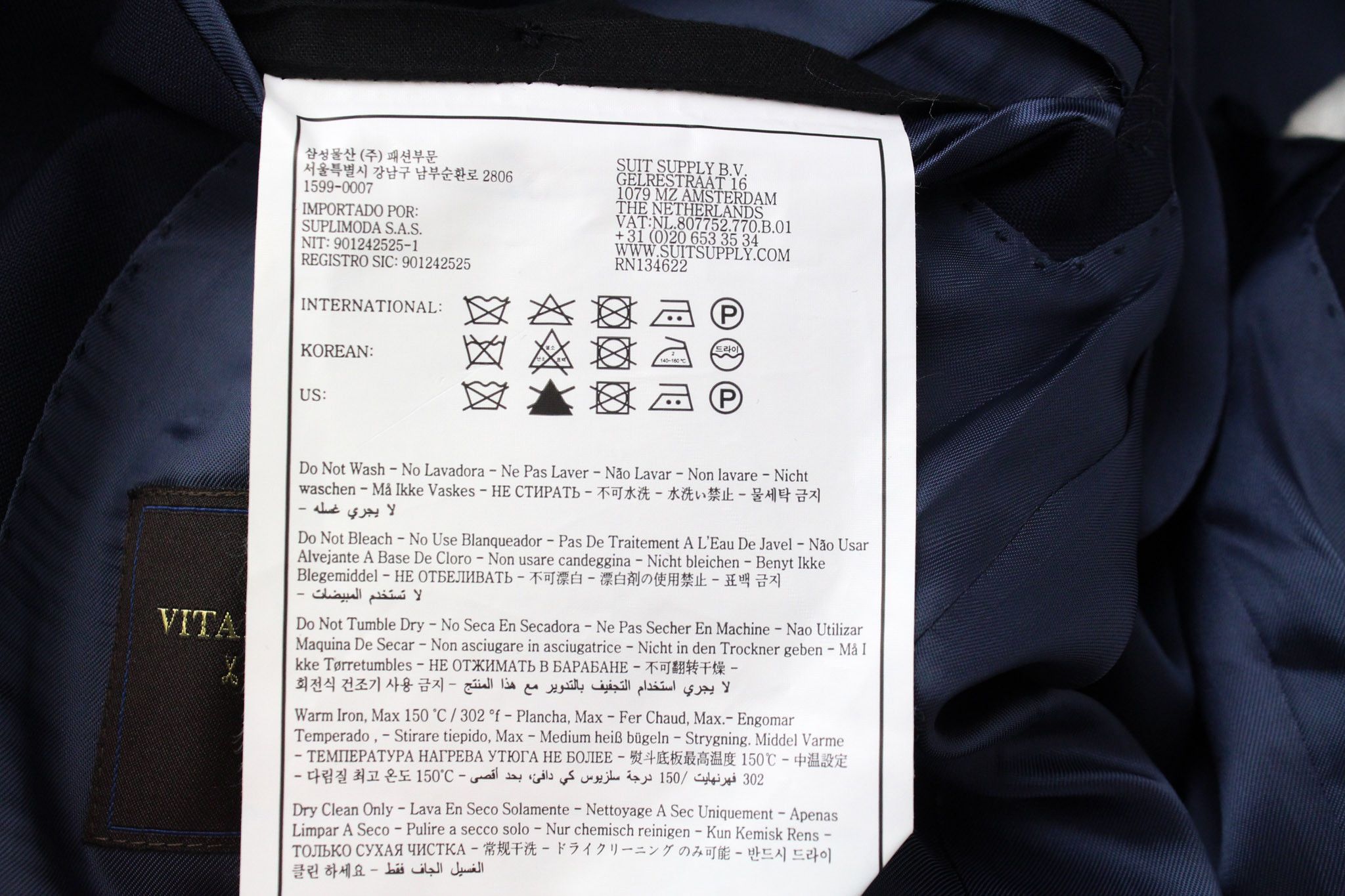 Suitsupply LA SPALLA UK38R Blue Wool S120 Suit 67736 Size 38R - 12 Thumbnail