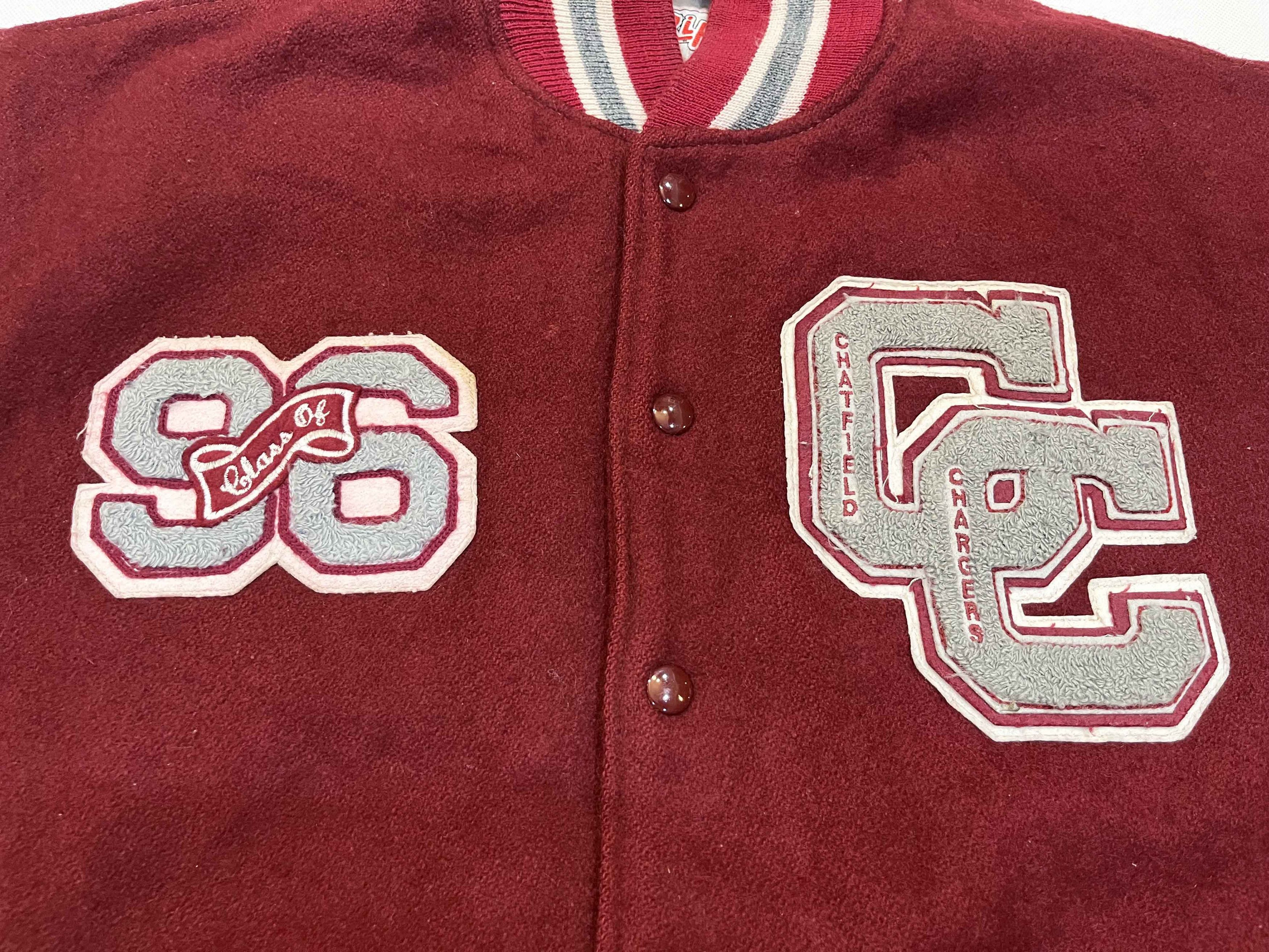 Vintage Vintage Ripon School Leather Letterman Varsity Jacket Size US M / EU 48-50 / 2 - 2 Thumbnail