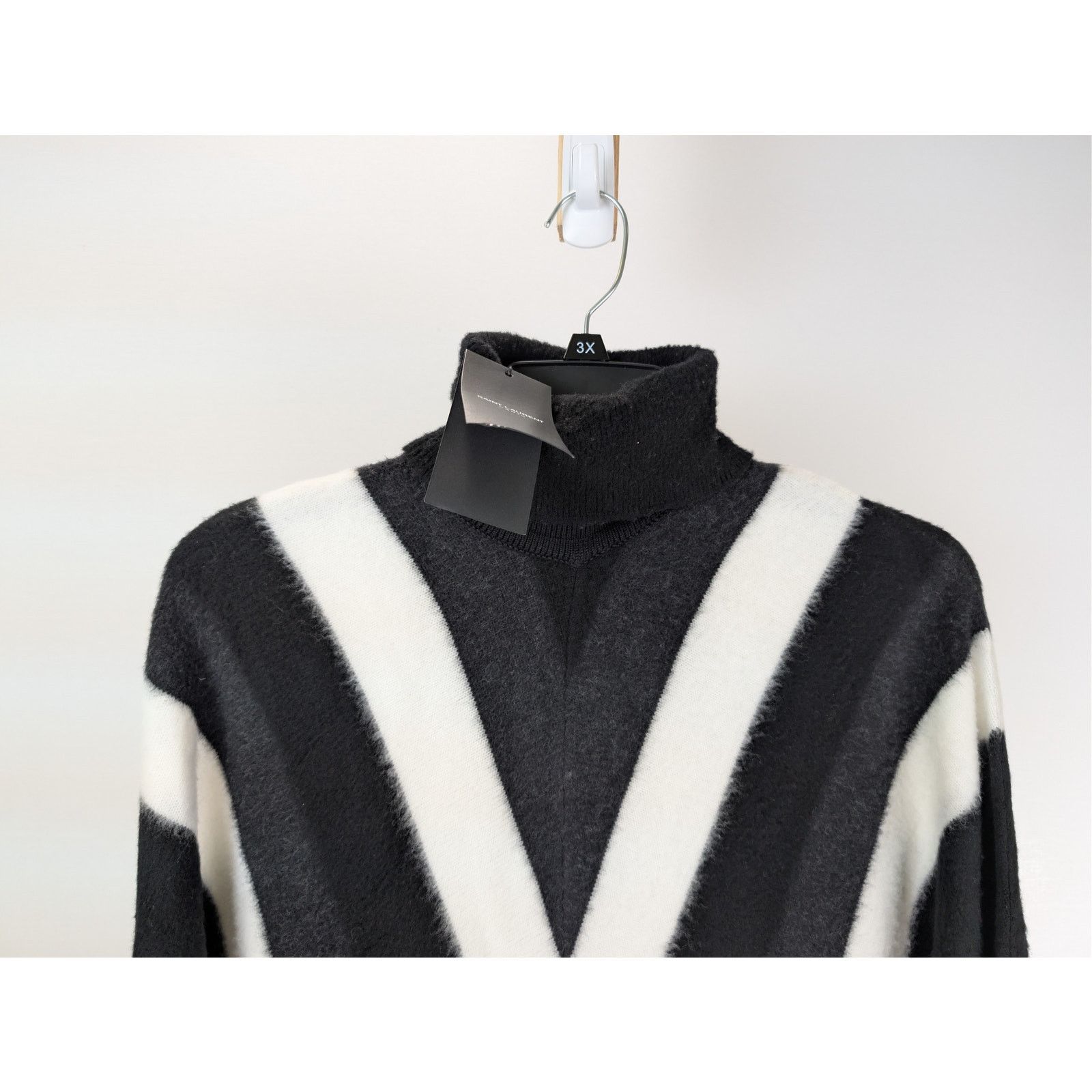 Saint Laurent Paris o1rshd1 graphic-print wool jumper sweater Sweatshirt Size US M / EU 48-50 / 2 - 3 Thumbnail
