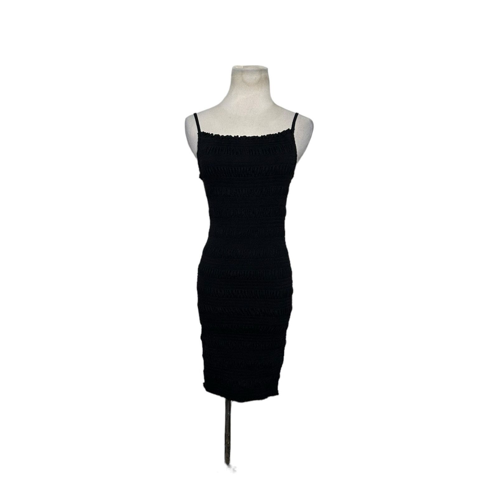 H&M H&M black smocked fitted mini dress size Small Size S / US 4 / IT 40 - 10 Thumbnail
