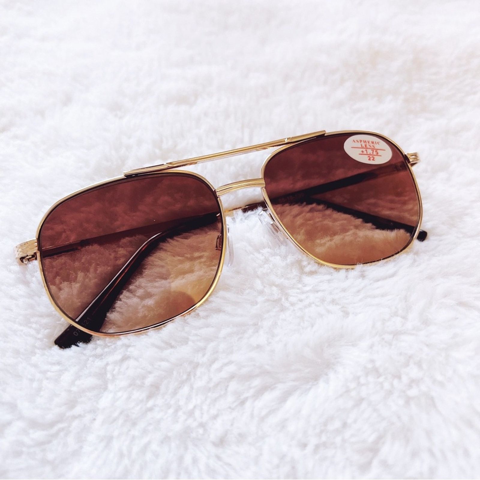 Other Nina Gold & Brown Lenses Tinted Reader Glasses Size ONE SIZE - 3 Thumbnail