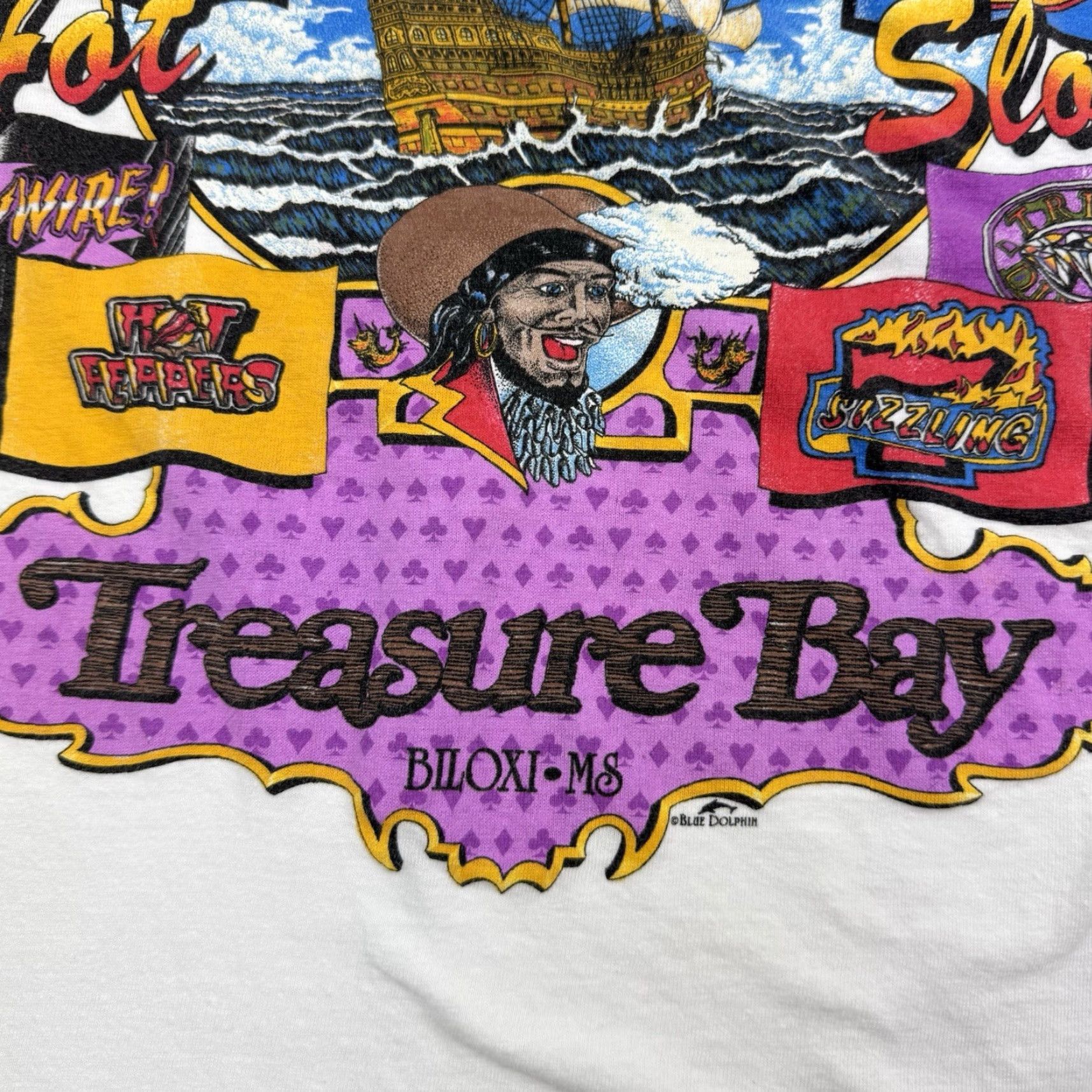Vintage VINTAGE Short Hills Tee T-Shirt Male XL White Pirate Casino Gambling 90s Slot Machines Graphic Print Crew Neck Short Sleeve Mens XL 90s Theme Size US XL / EU 56 / 4 - 5 Thumbnail