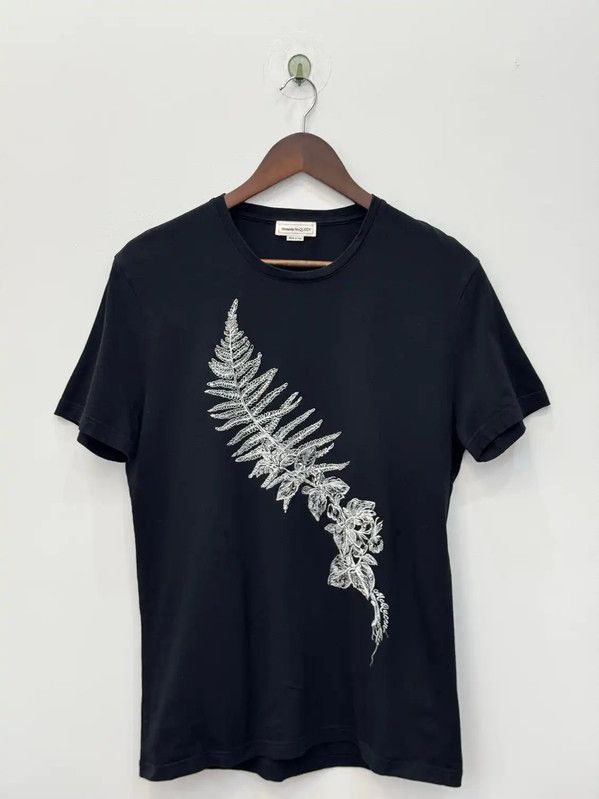 Alexander McQueen Alexander McQueen Men's Black Cotton T-Shirt 0089 Size US M / EU 48-50 / 2 - 1 Thumbnail