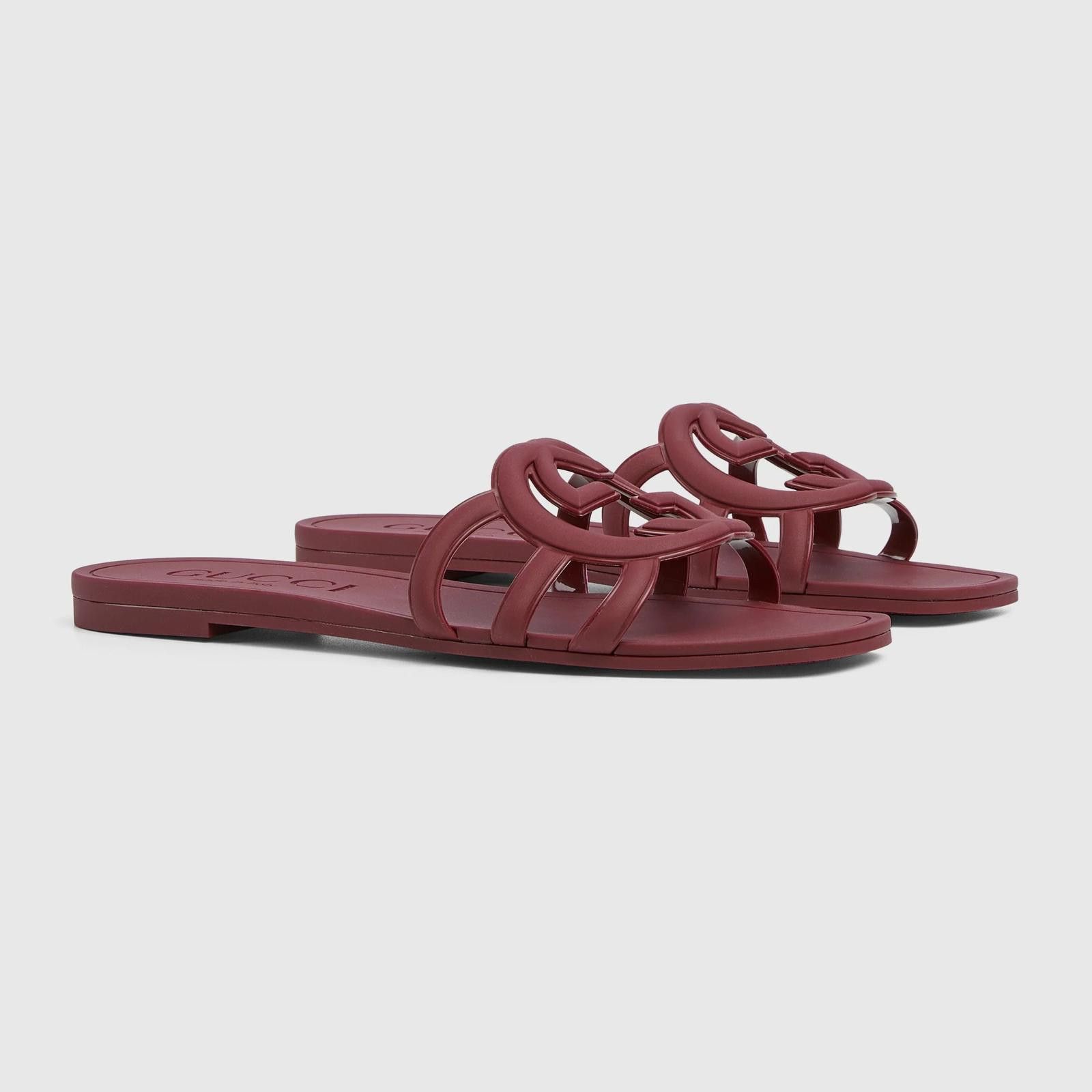 Gucci Gucci Interlocking G Rubber Slides Size US 4 / IT 34 - 2 Thumbnail